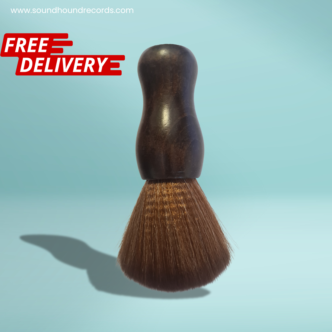 Record Dusting Brush: Wood Handle, Ultra Soft, Anti-Static Bristle -★FREE POSTAGE★