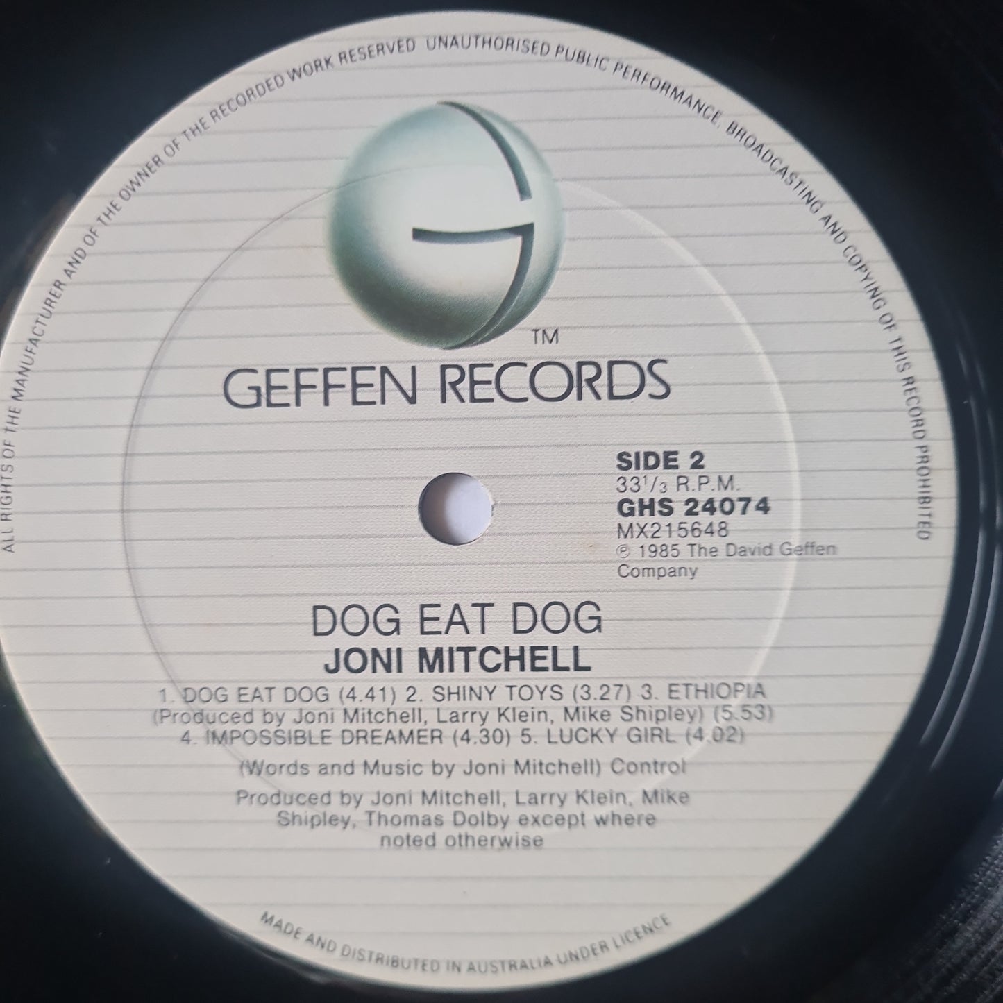 Joni Mitchell – Dog Eat Dog - 1985 (Gatefold) - Vinyl Record LP