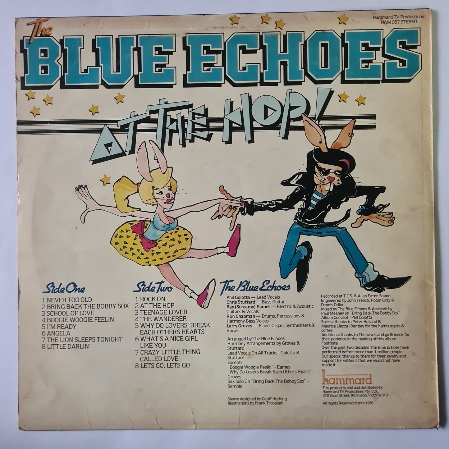 The Blue Echoes – At The Hop - 1981 - Vinyl Record