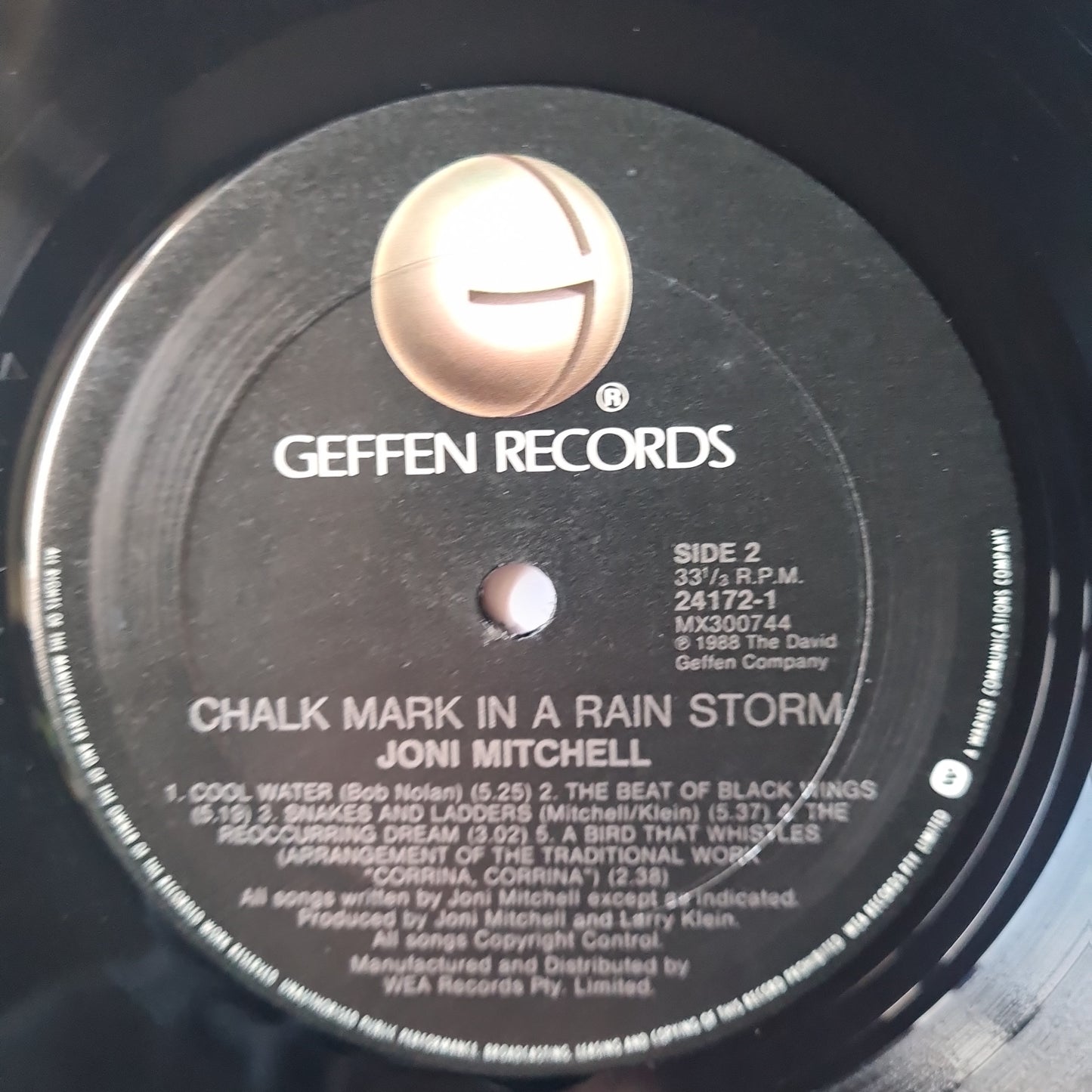 Joni Mitchell – Chalk Mark In a Rain Storm - 1988 (Gatefold) - Vinyl Record