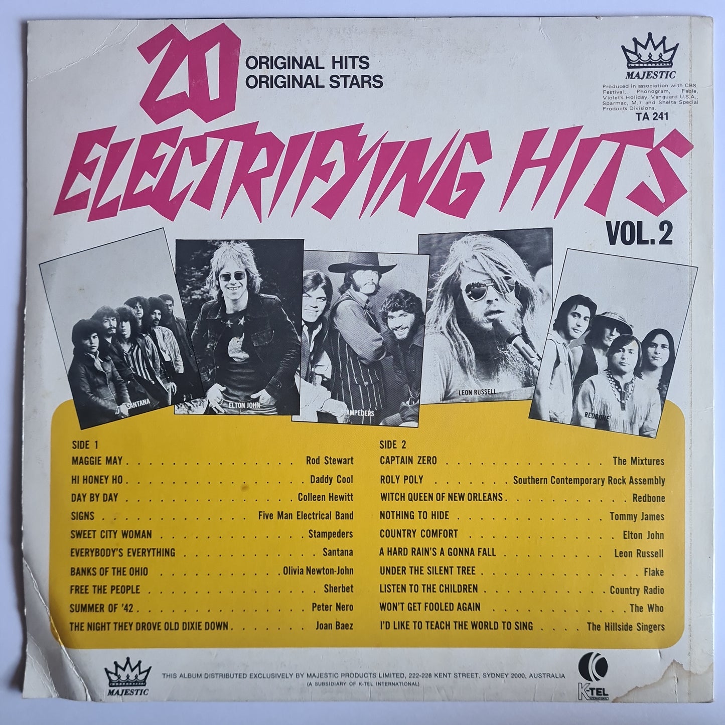 Various Artists/Hits album - 20 Electrifying Hits Vol. 2 - 1971 - Vinyl Record