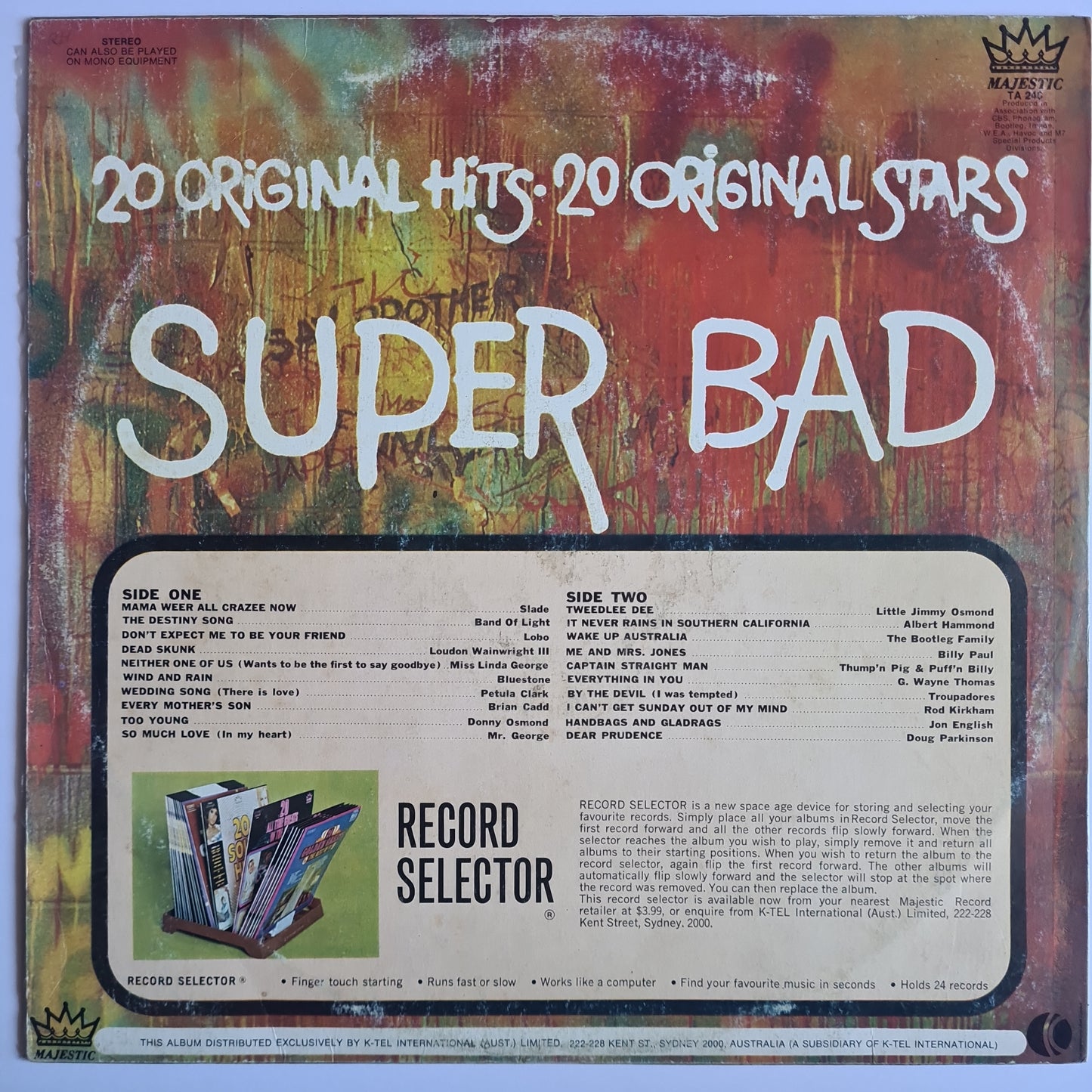 Various Artists/Hits album - Super Bad - 1976 - Vinyl Record