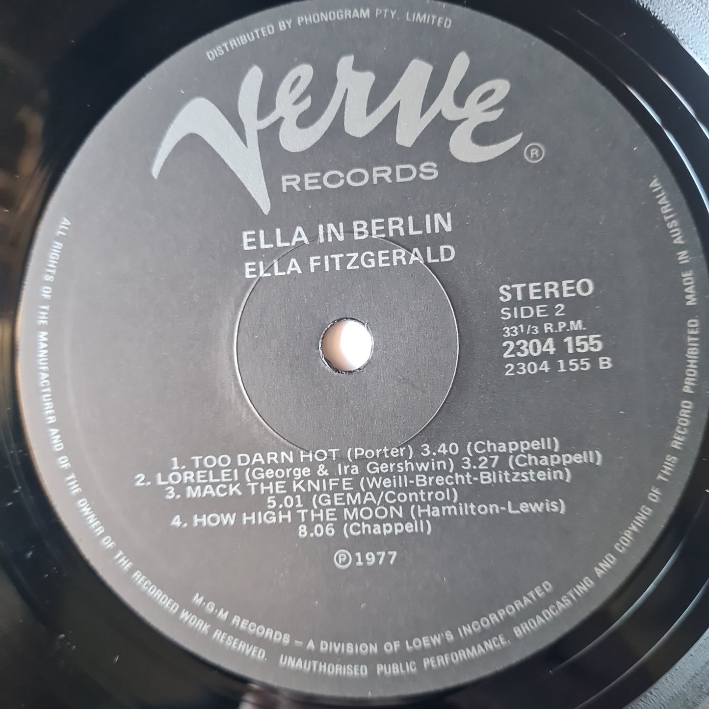 Ella Fitzgerald – Ella In Berlin - 1977 Pressing - Vinyl Record LP