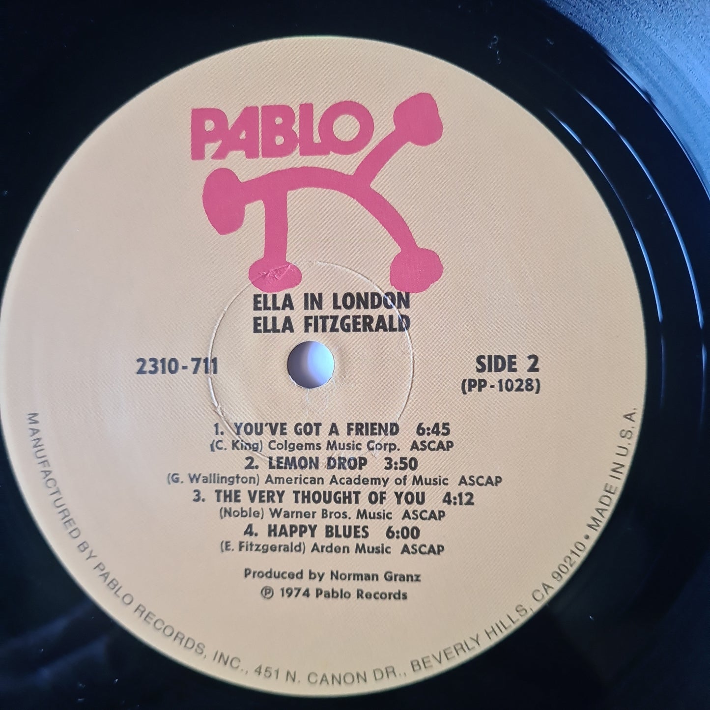 Ella Fitzgerald – Ella In London - 1974 Pressing - Vinyl Record