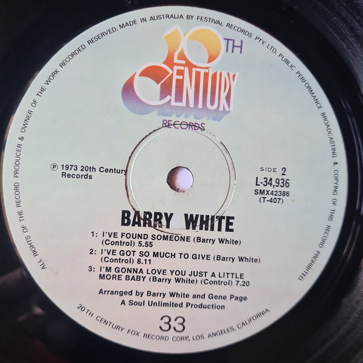 Barry White – I've Got So Much To Give - 1973 - Vinyl Record
