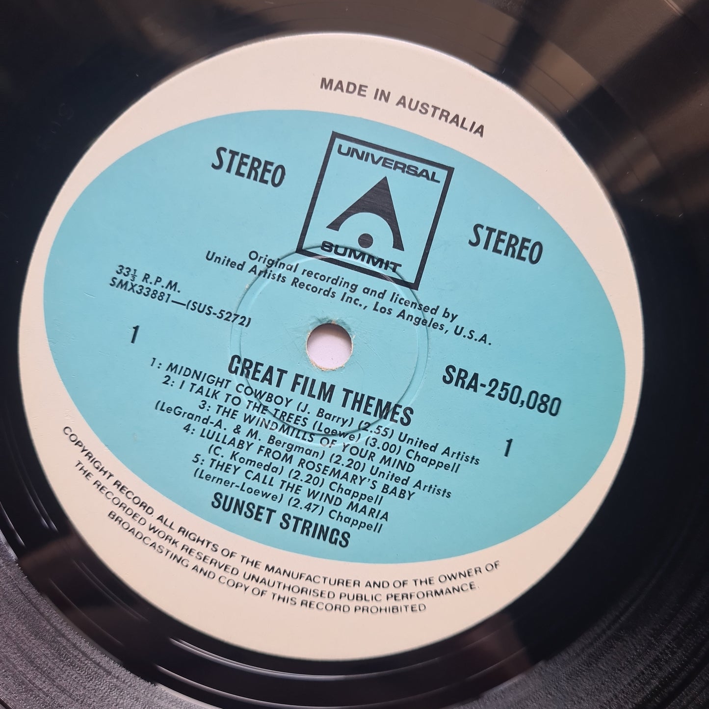 Sunset Strings – Great Film Themes - Australian Pressing - Vinyl Record