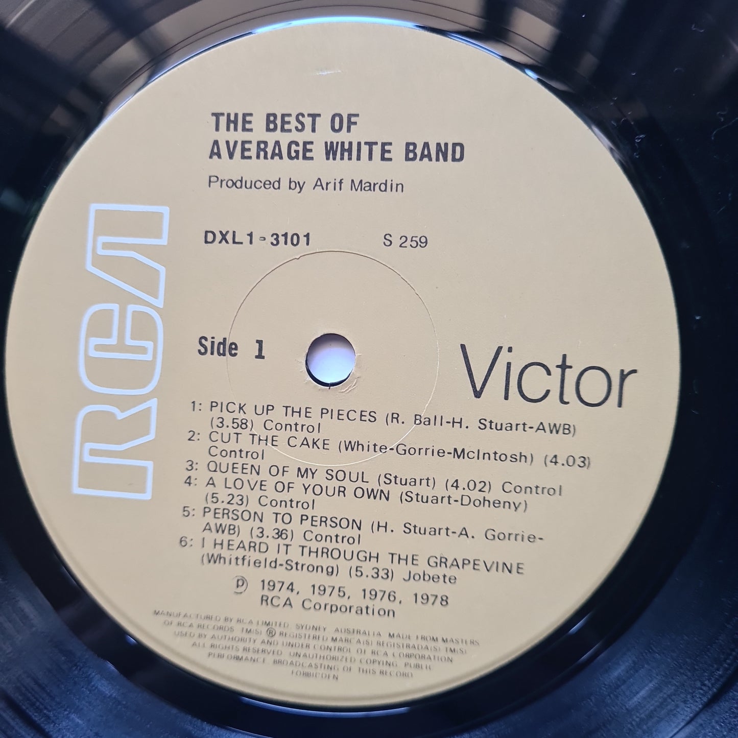 Average White Band – The Best Of AWB - 1979 - Vinyl Record