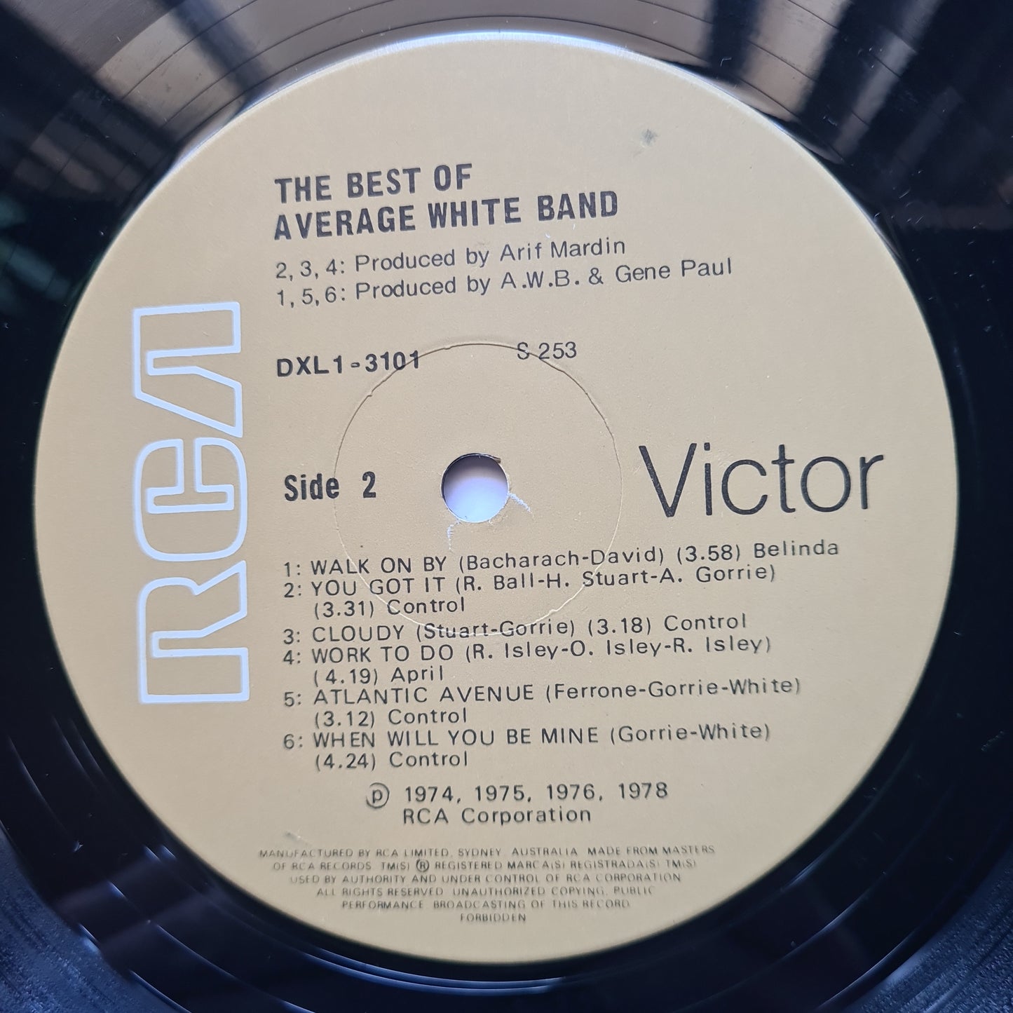 Average White Band – The Best Of AWB - 1979 - Vinyl Record