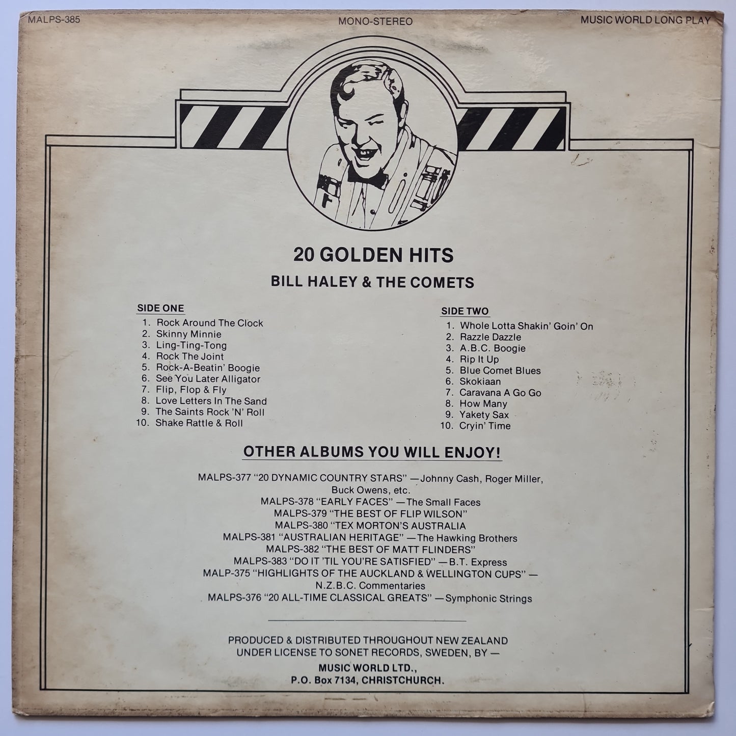 Bill Haley & The Comets– 20 Golden Hits - 1968 - Vinyl Record