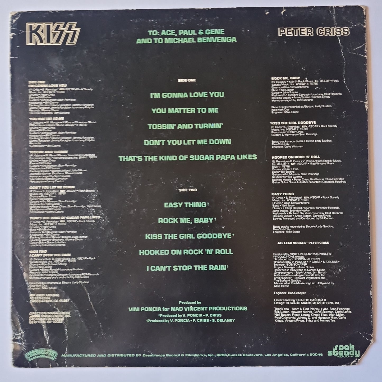 KISS – Peter Criss - 1978 (USA Picture Disc) - Vinyl Record