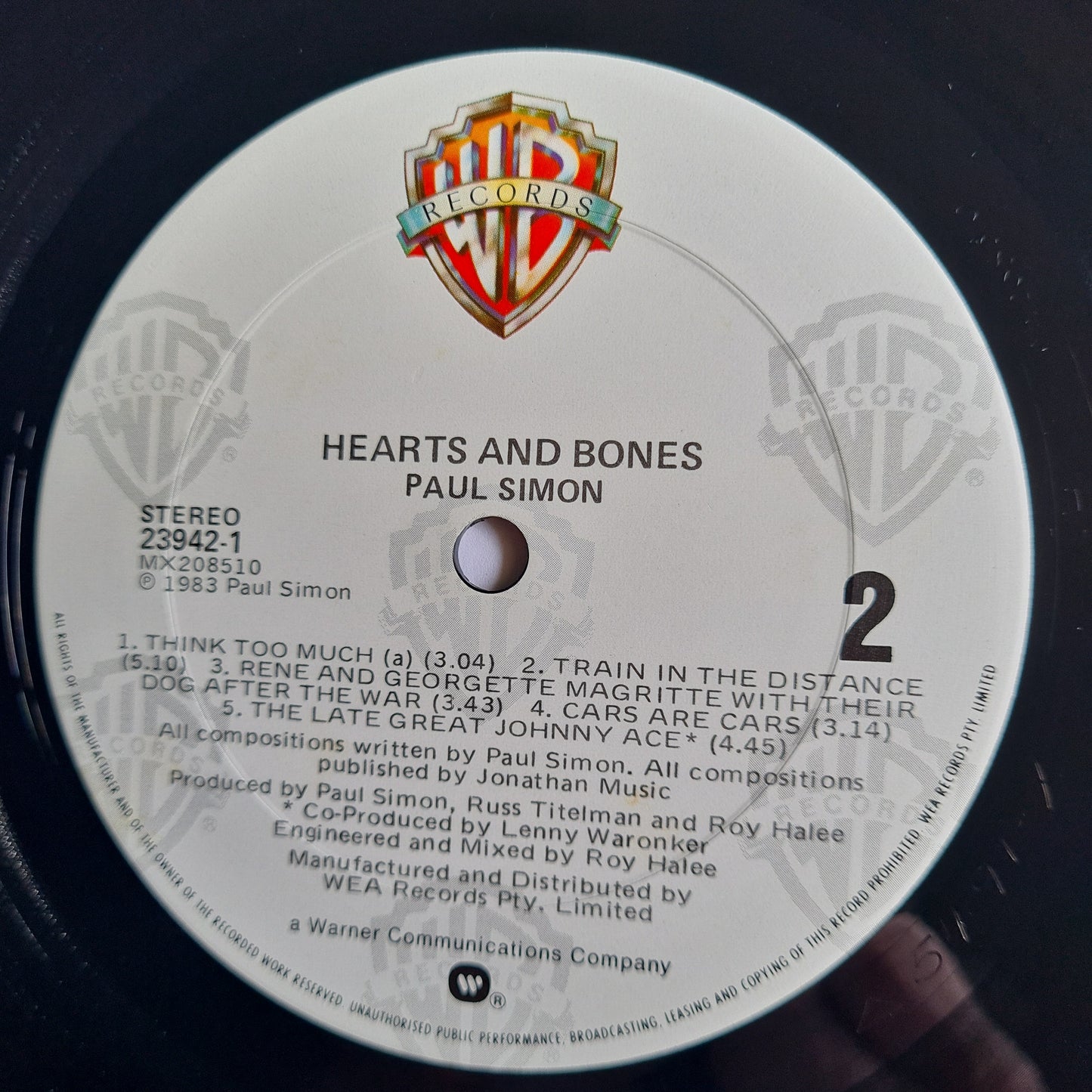 Paul Simon – Hearts & Bones - 1983 - Vinyl Record LP