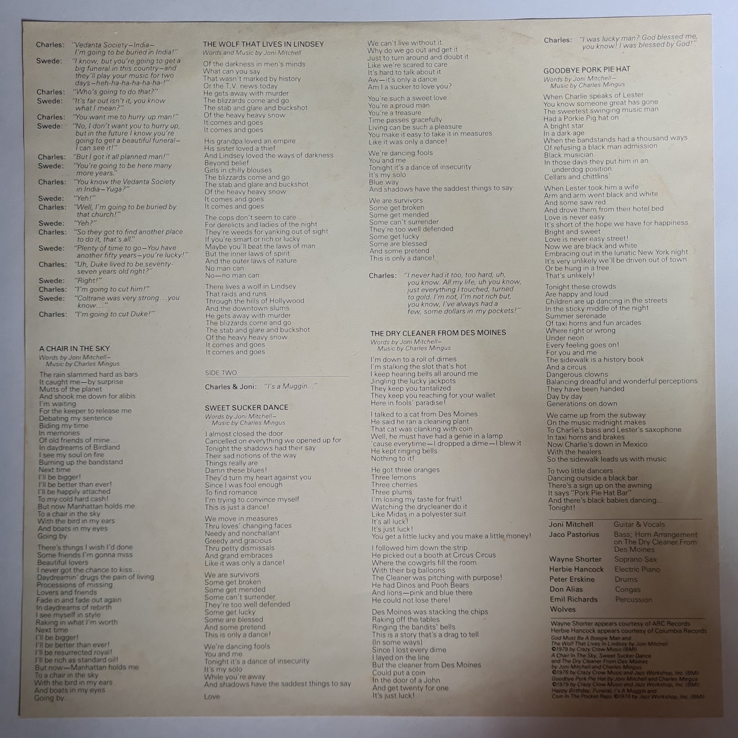 Joni Mitchell – Mingus - 1979 (Gatefold) - Vinyl Record