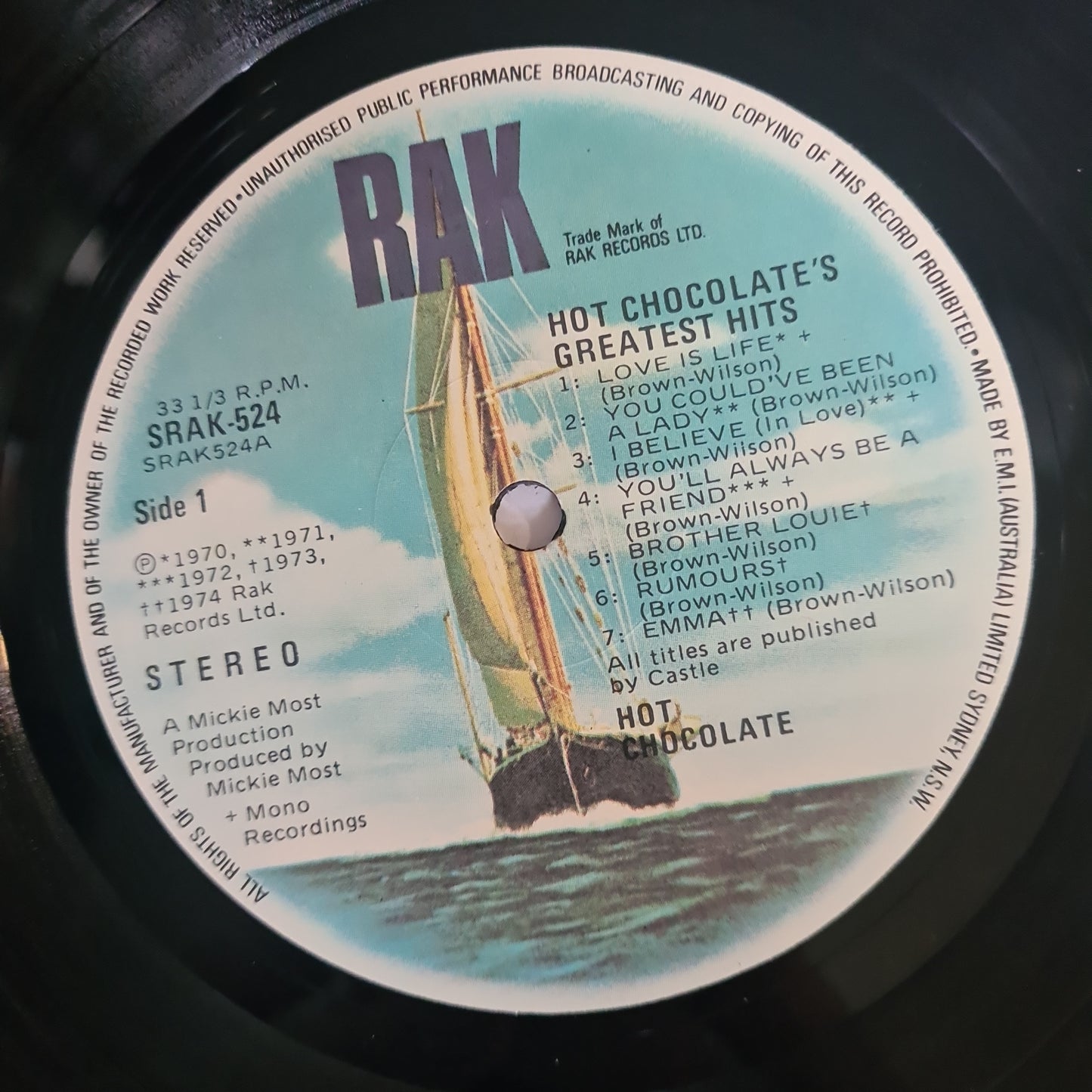 Hot Chocolate – XIV Greatest Hits - 1976 - Vinyl Record