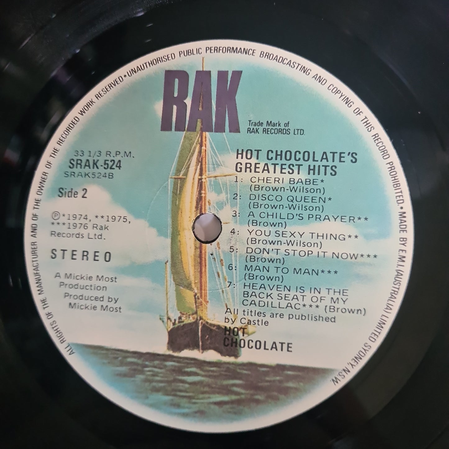 Hot Chocolate – XIV Greatest Hits - 1976 - Vinyl Record