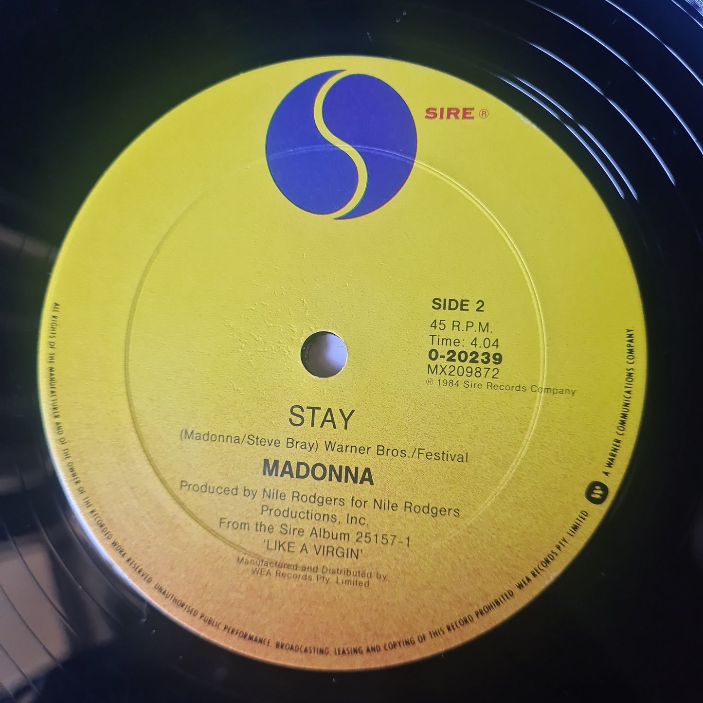 Madonna – Like A Virgin (Extended Dance Mix: 12 Inch Single) - 1984 - Vinyl Record