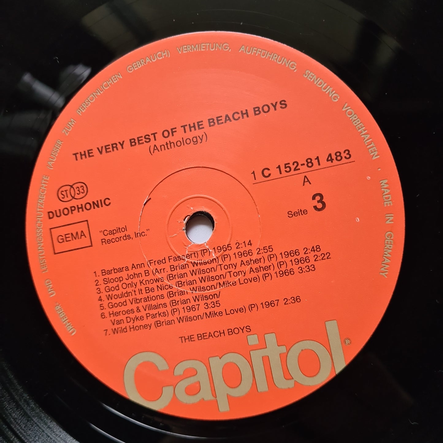 The Beach Boys – The Very Best Of The Beach Boys (Anthology 1963-69) - (2LP Gatefold) 1974 - Vinyl Record