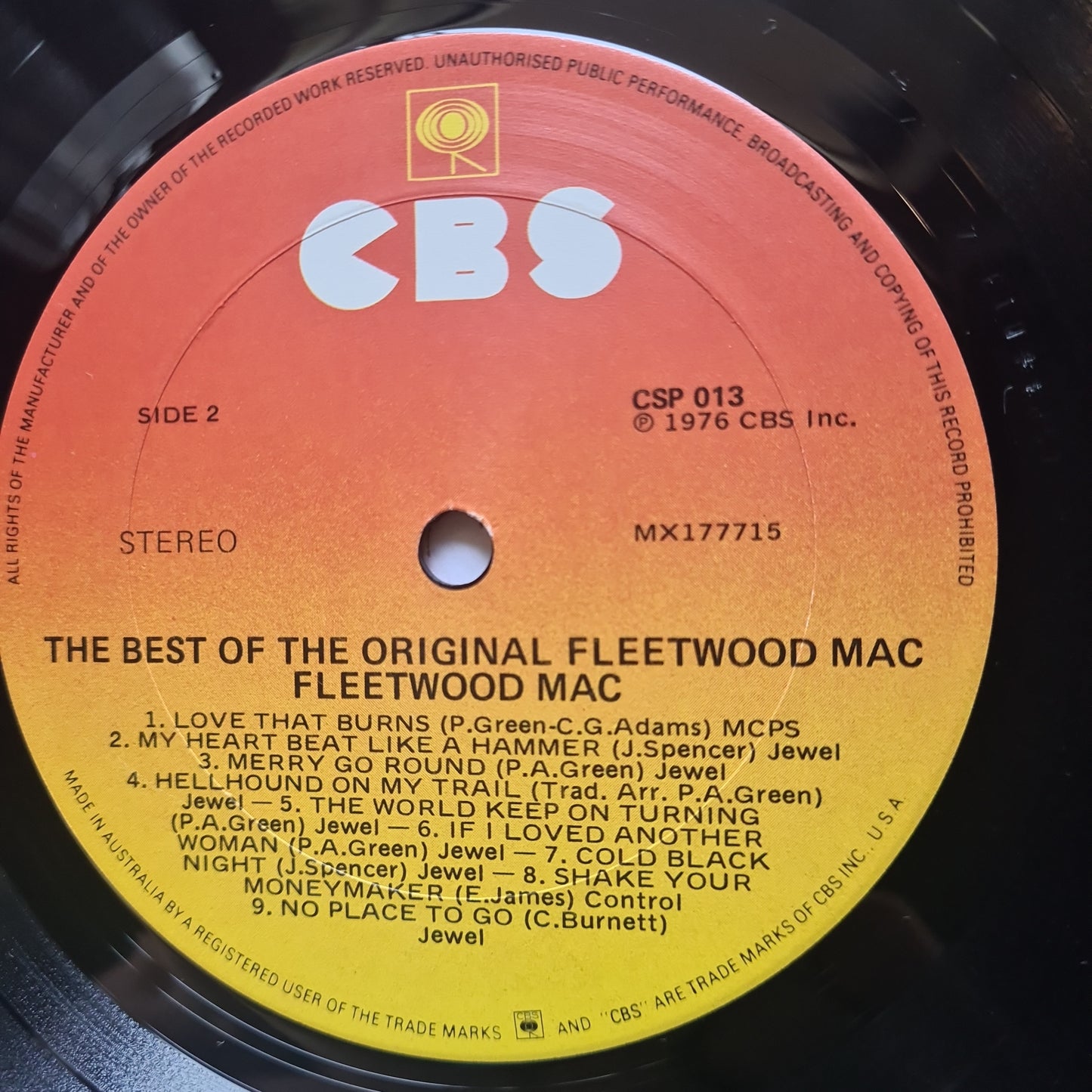 Fleetwood Mac – The Best Of The Original Fleetwood Mac- 1976 - Vinyl Record