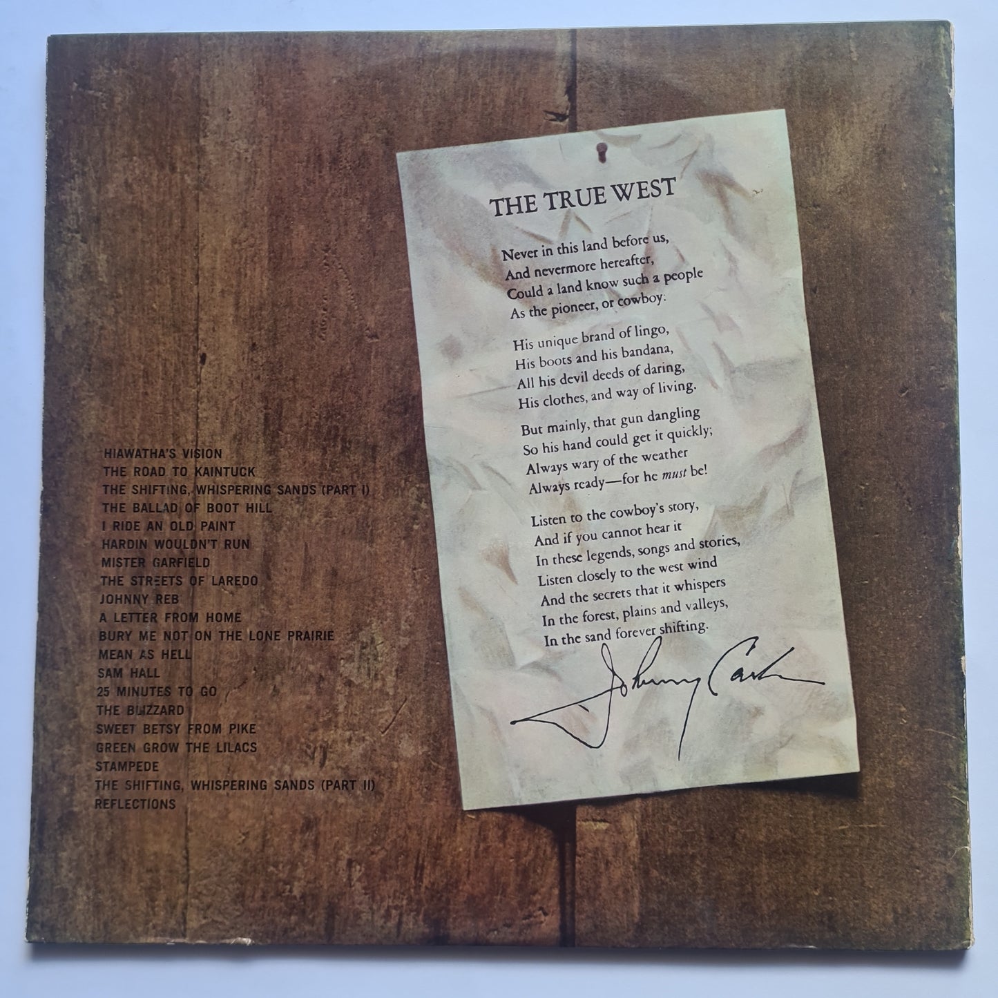 Johnny Cash – Johnny Cash Sings The Ballads Of The True West - 1965 - Vinyl Record (2LP Gatefold)