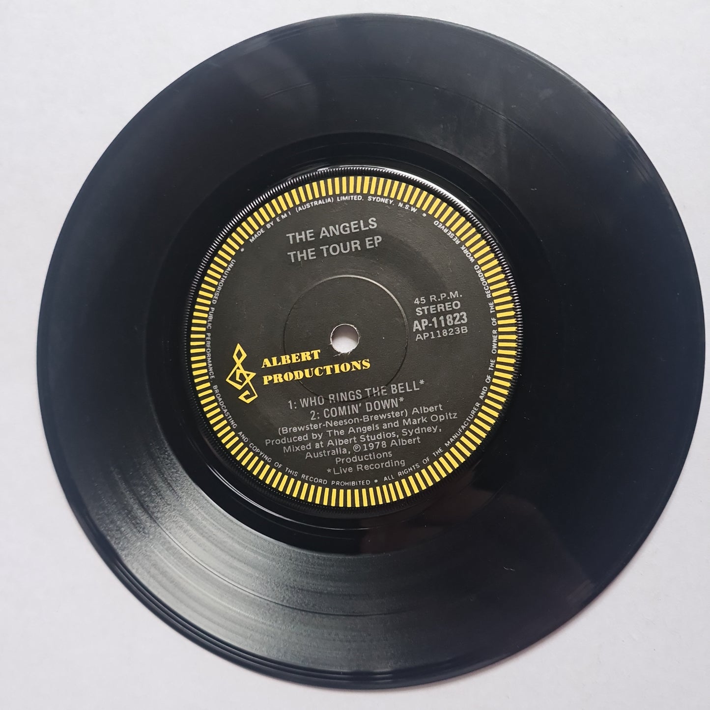 The Angels – The Tour EP (After The Rain) - 1978 - 7 inch Vinyl Record