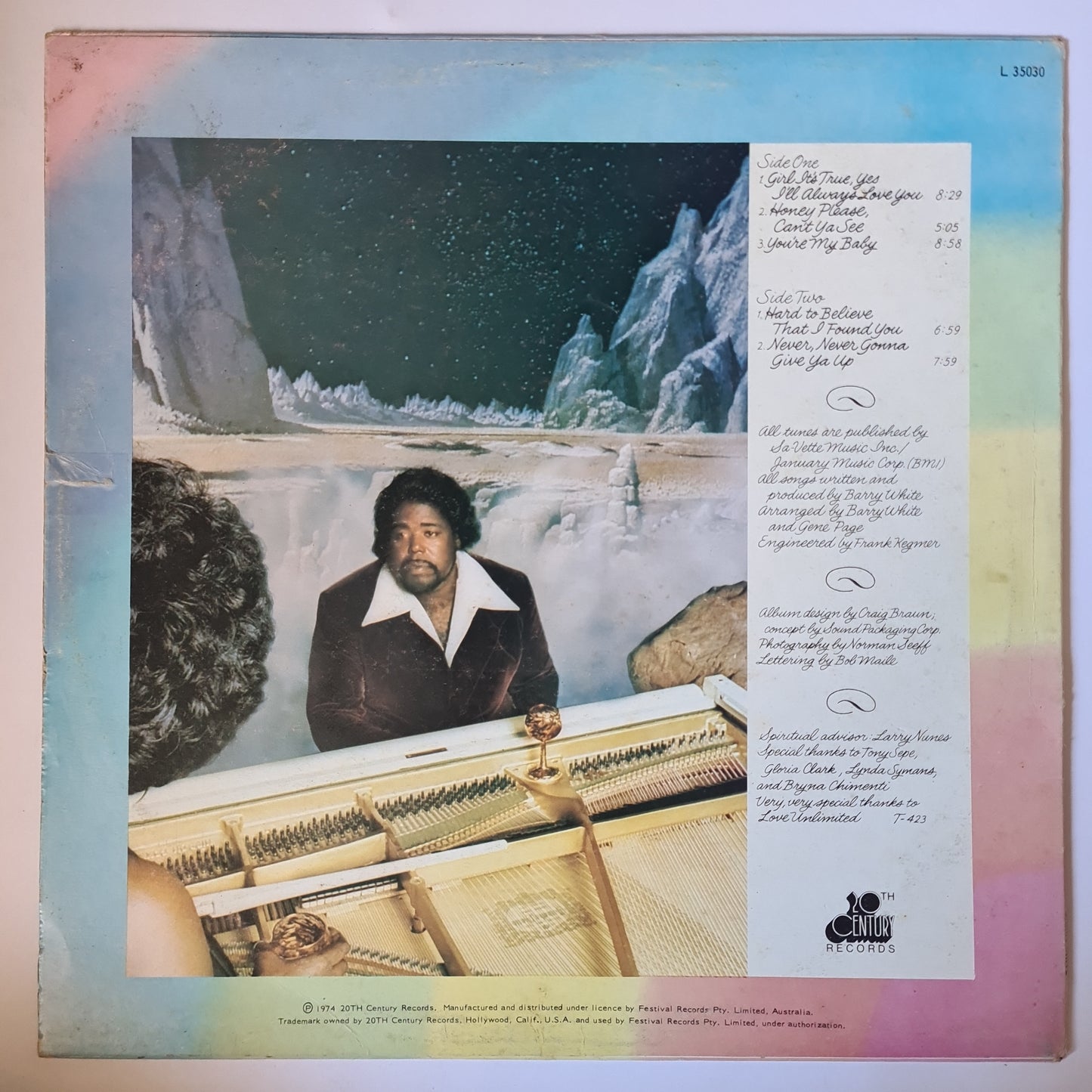 Barry White – Stone Gon' - 1974 - Vinyl Record