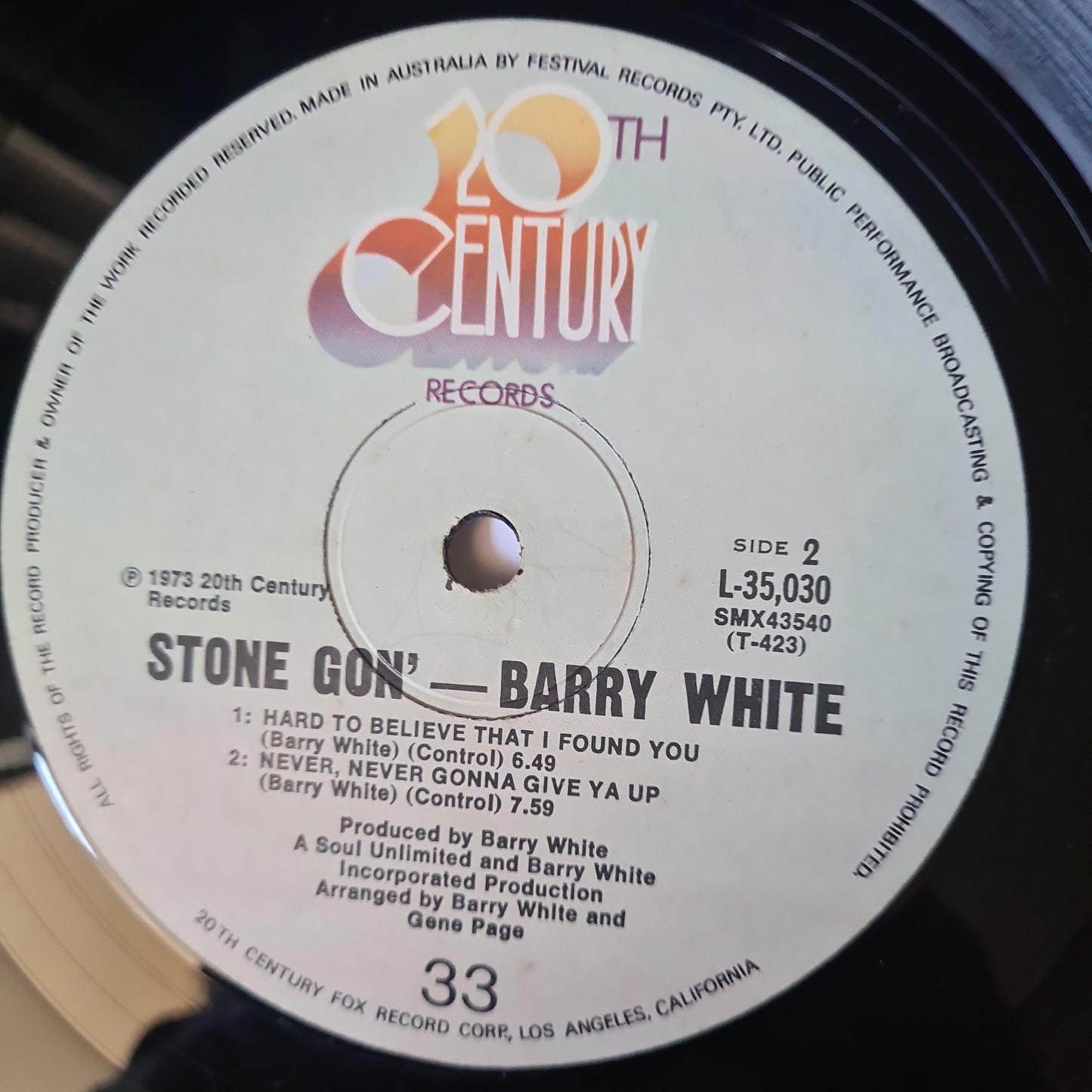 Barry White – Stone Gon' - 1974 - Vinyl Record