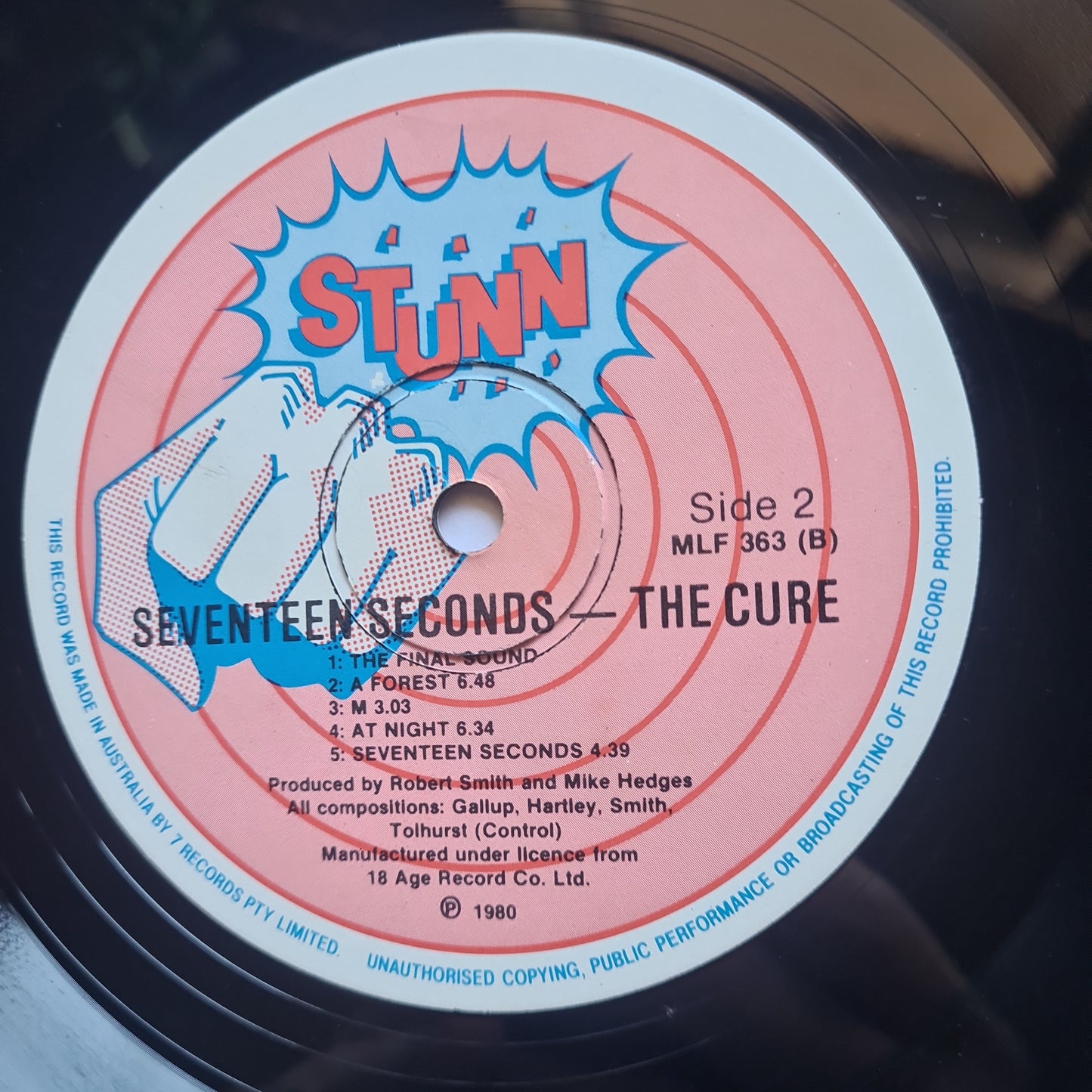 The Cure – Seventeen Seconds - 1980 - Vinyl Record LP