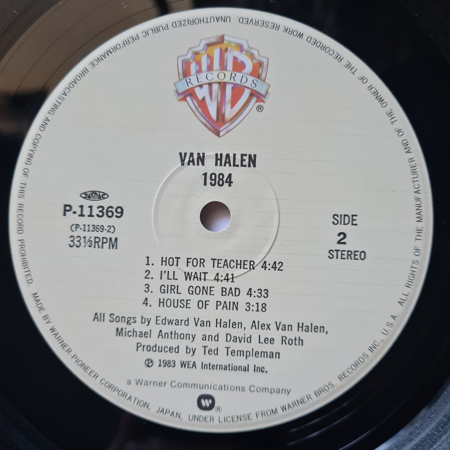 Van Halen – 1984 - 1984 (Japanese Pressing with OBI) - Vinyl Record LP