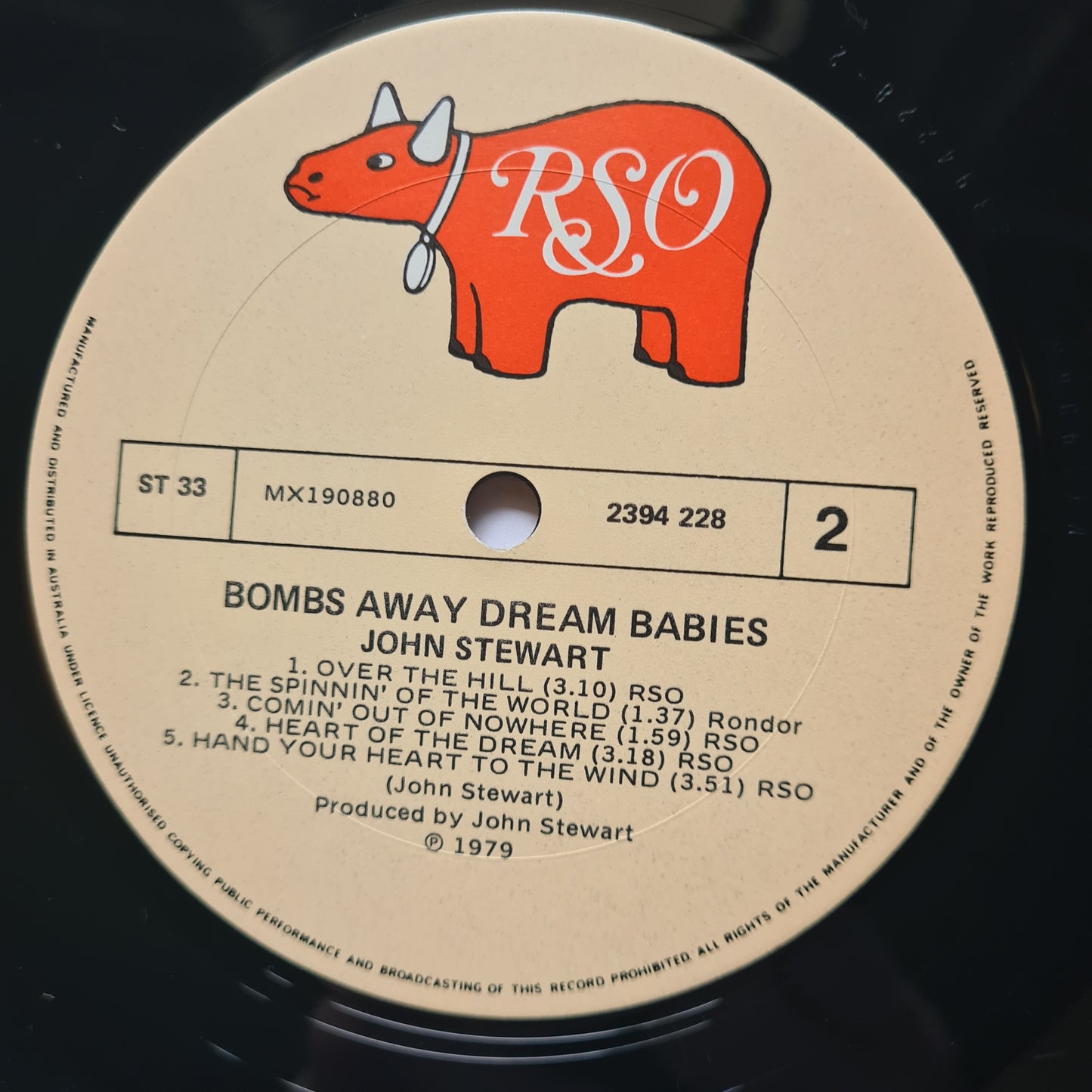 John Stewart – Bombs Away Dream Babies - 1979 - Vinyl Record (features Stevie Nicks & Lindsey Buckingham)