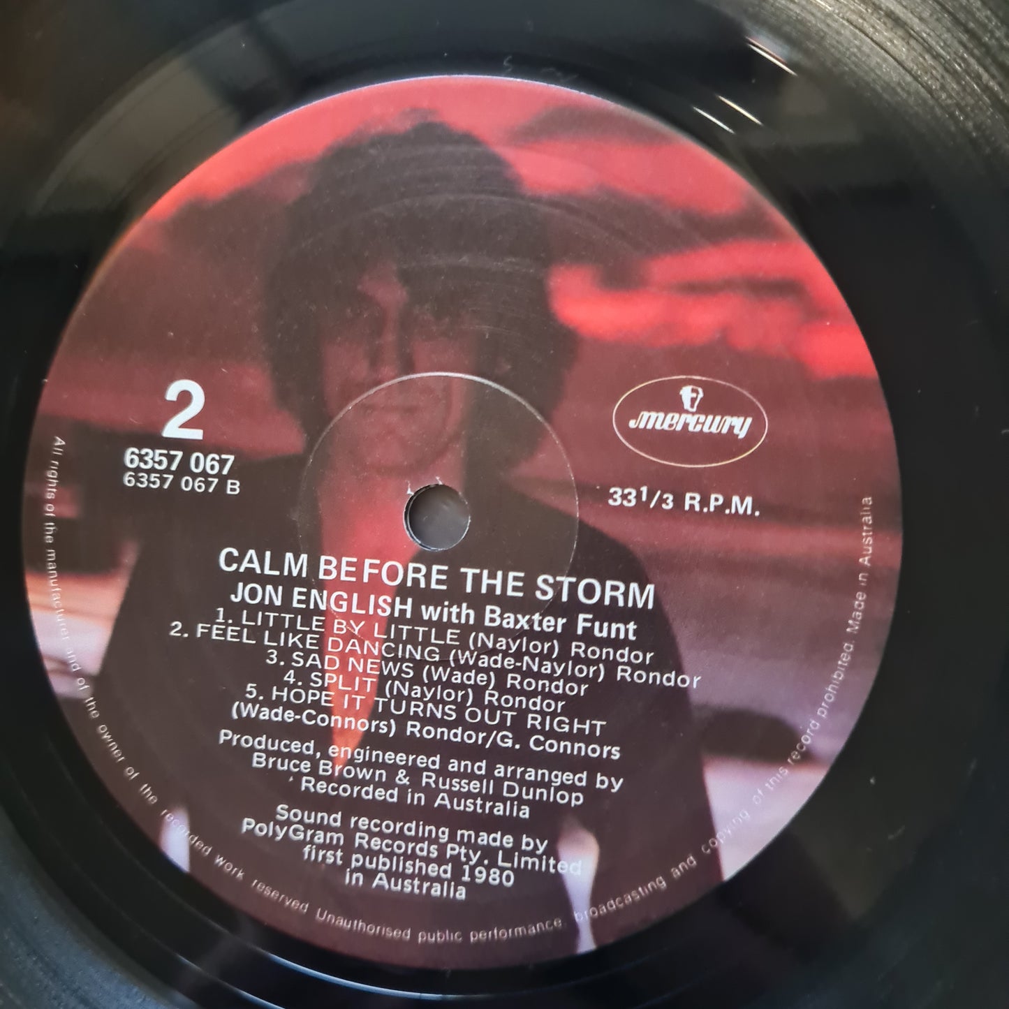 Jon English – Calm Before The Storm - 1980 - Vinyl Record LP