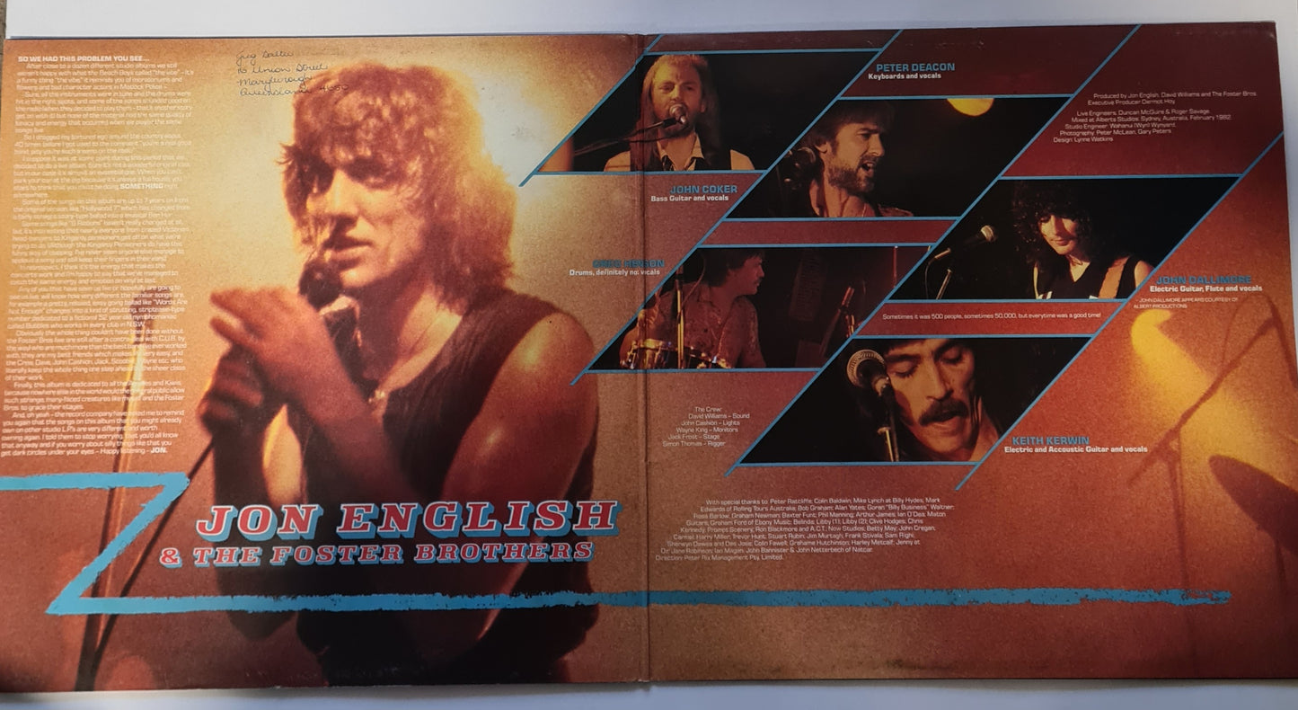 Jon English – Beating The Boards (Live) - 1983 (2 LP Gatefold) - Vinyl Record