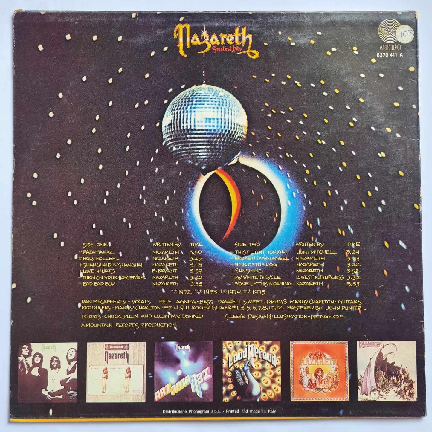 Nazareth – Greatest hits - 1975 - Vinyl Record LP