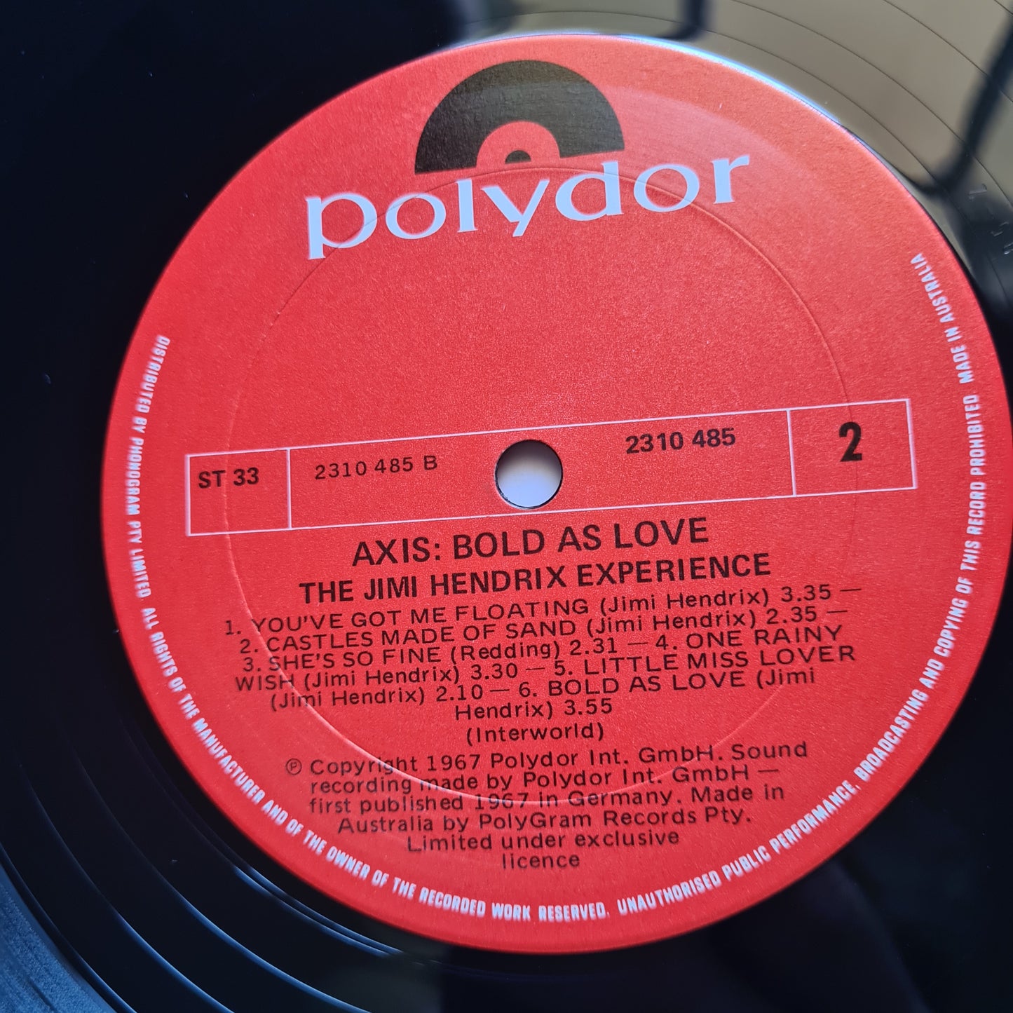The Jimi Hendrix Experience – Axis Bold As Love - 1967 (1980 Pressing) Vinyl Record LP Gatefold (near mint)