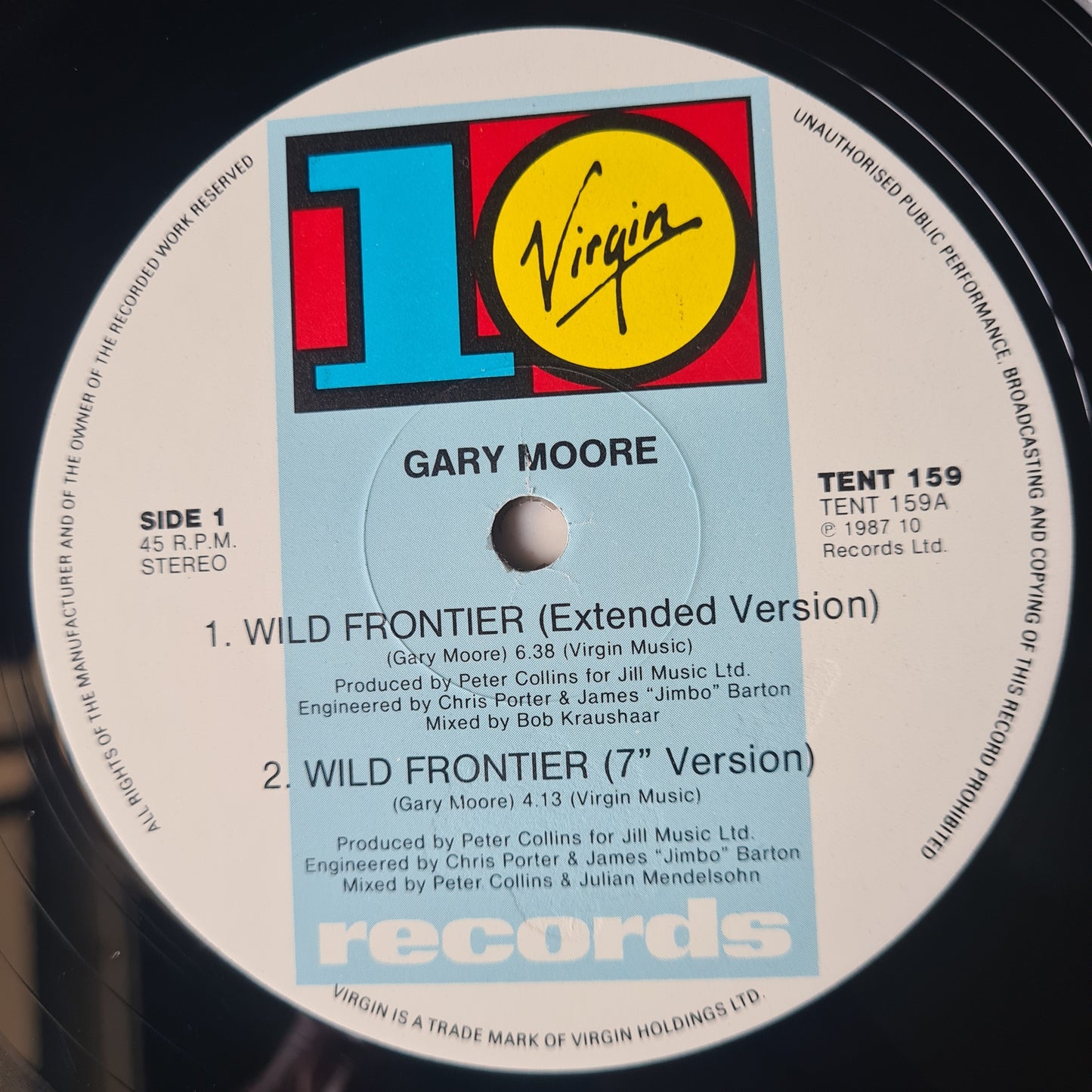 Gary Moore (Thin Lizzy) – Wild Frontier - 1987 - Maxi Single Vinyl Record