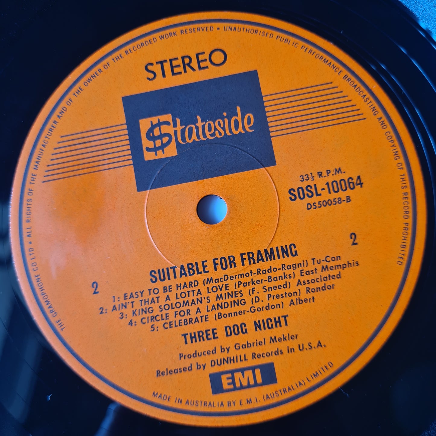 Three Dog Night – Suitable For Framing - 1969 (Australian Pressing) - Vinyl Record LP