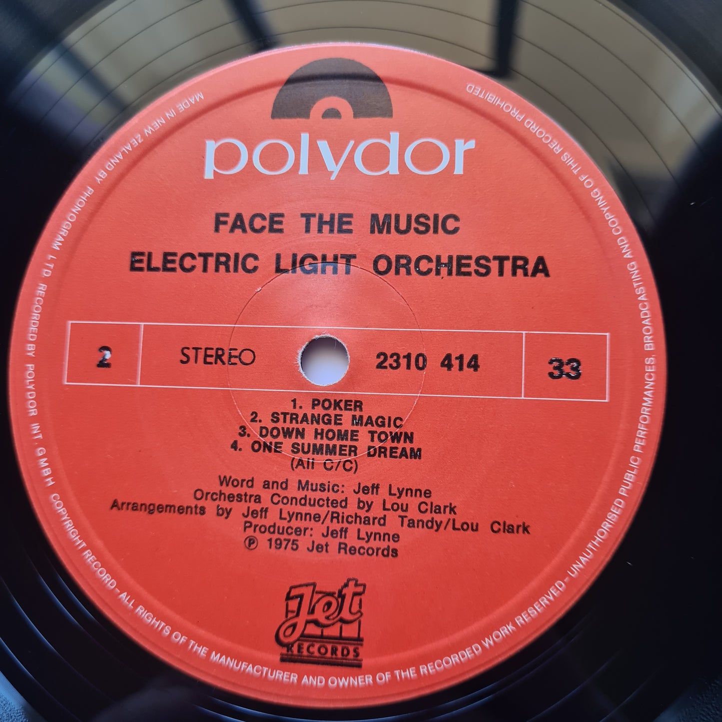 ELO – Face The Music - 1975 - Vinyl Record LP (New Zealand Pressing)
