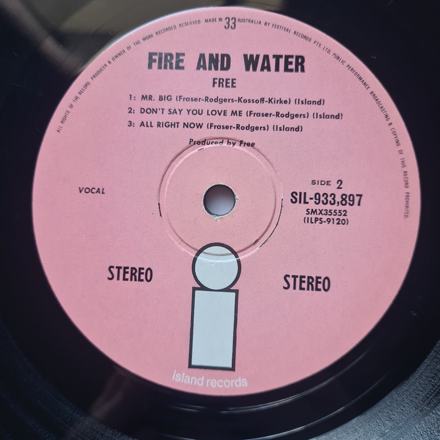 Free – Fire & Water - 1970 (Australian pressing) - Vinyl Record LP