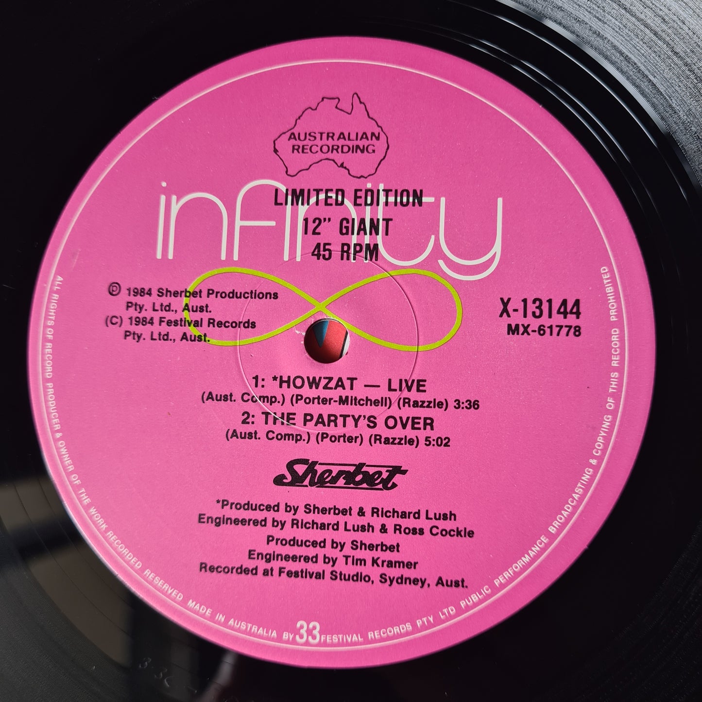 Sherbert – Tonight Will Last Forever (Extended version) - 1984 - 12" Maxi Single Vinyl Record