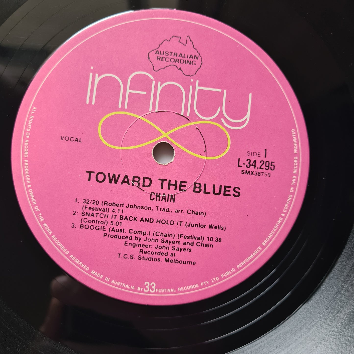 Chain – Toward The Blues - 1971 - Vinyl Record LP (OZ Rock Classic) Gatefold