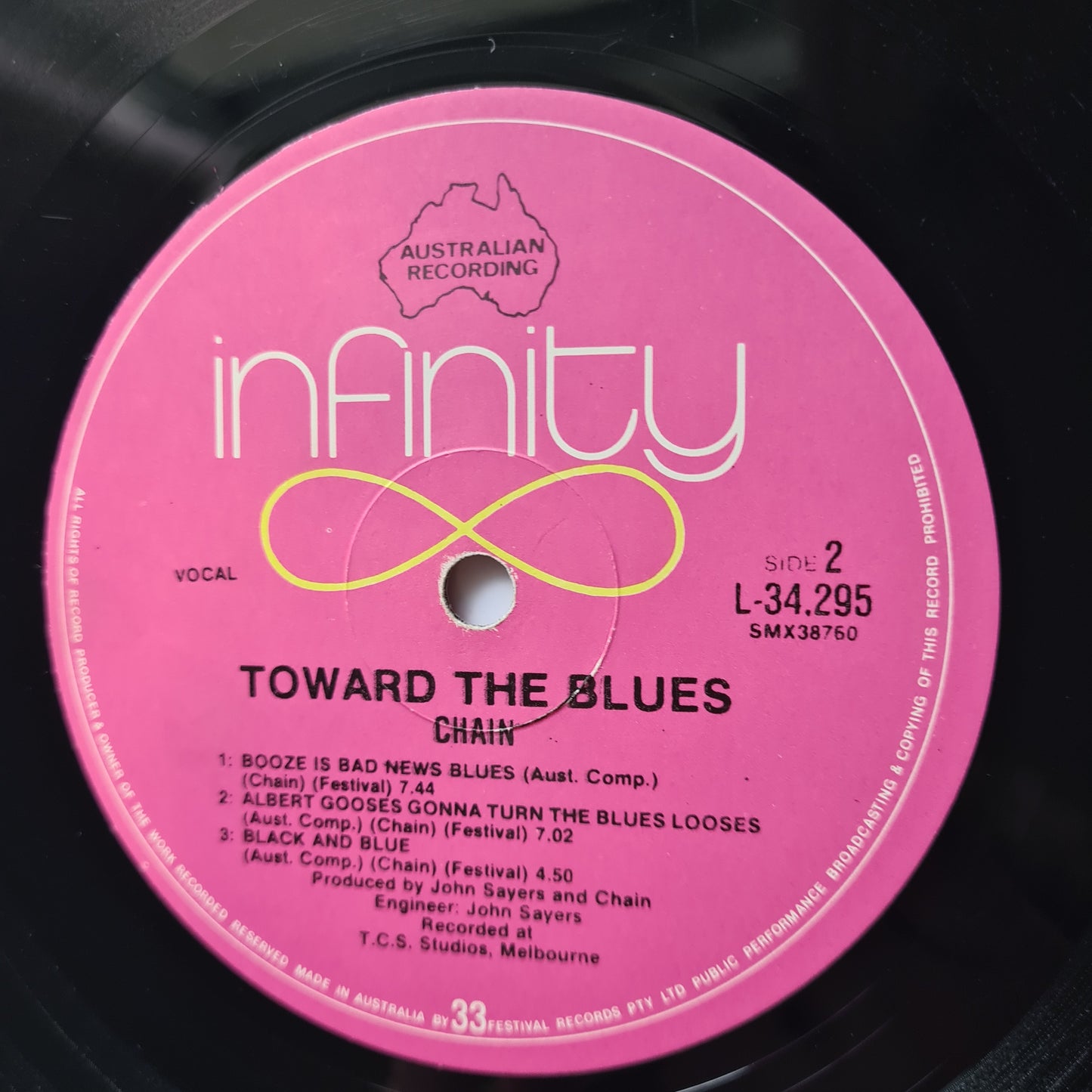 Chain – Toward The Blues - 1971 - Vinyl Record LP (OZ Rock Classic) Gatefold