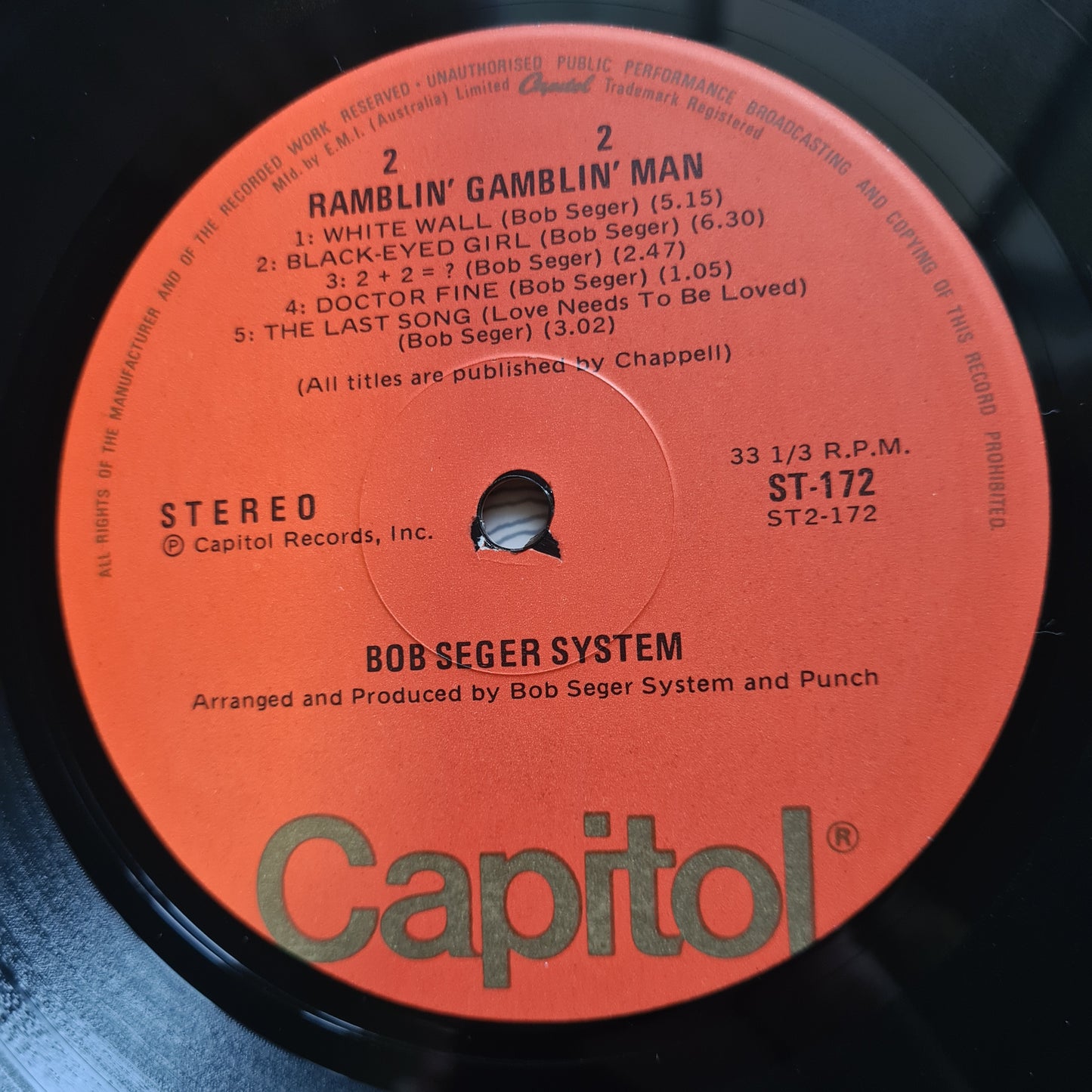 The Bob Seger System – Ramblin' Gamblin' Man - 1968 - Vinyl Record LP (near mint)