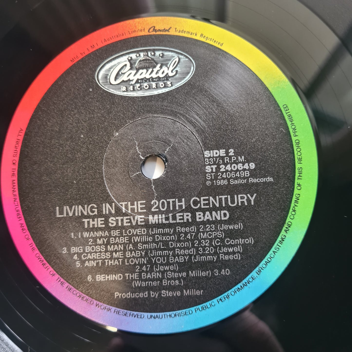 Steve Miller Band – Living In The 20th Century - 1986 - Vinyl Record LP