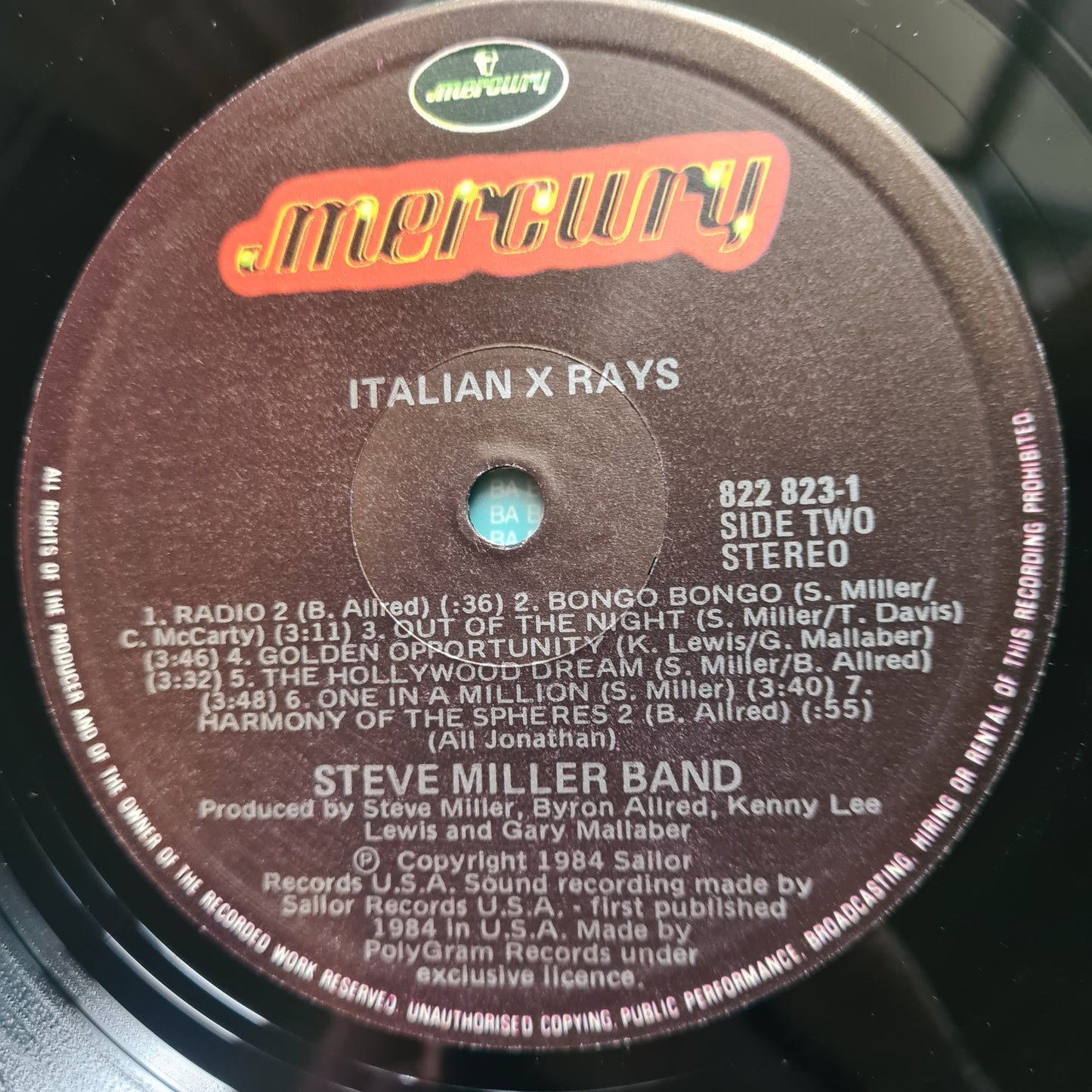 Steve Miller Band – Italian X Rays - 1984 - Vinyl Record LP