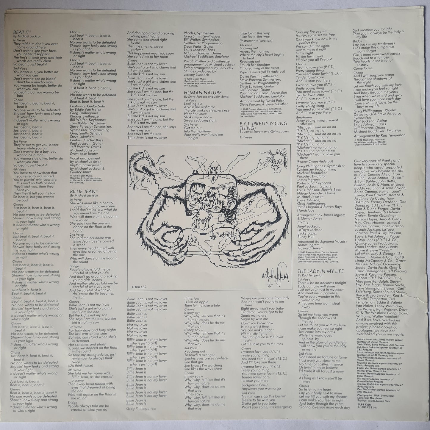 Michael Jackson – Thriller - 1982 (Gatefold) - Vinyl Record LP