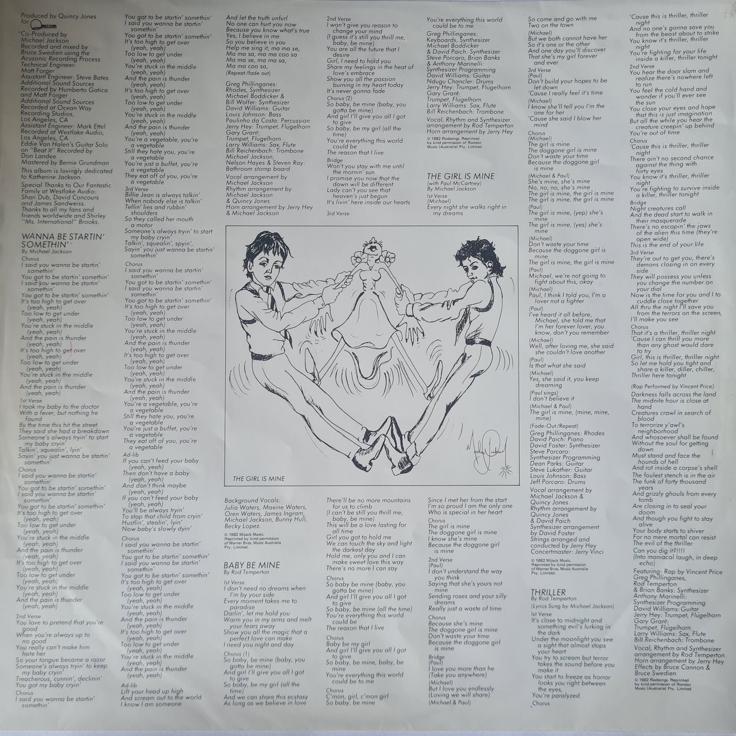 Michael Jackson – Thriller - 1982 (Gatefold) - Vinyl Record LP