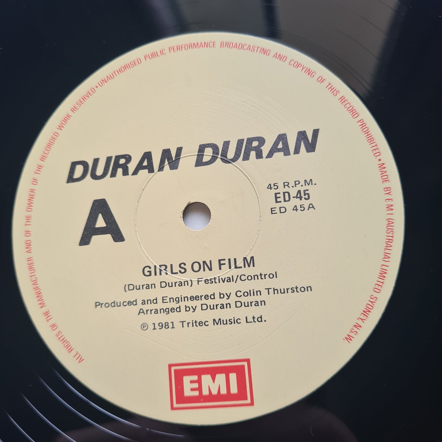 Duran Duran – Night Versions: Australian Tour '82 Limited Edition - 1982 - Vinyl Record (near mint)