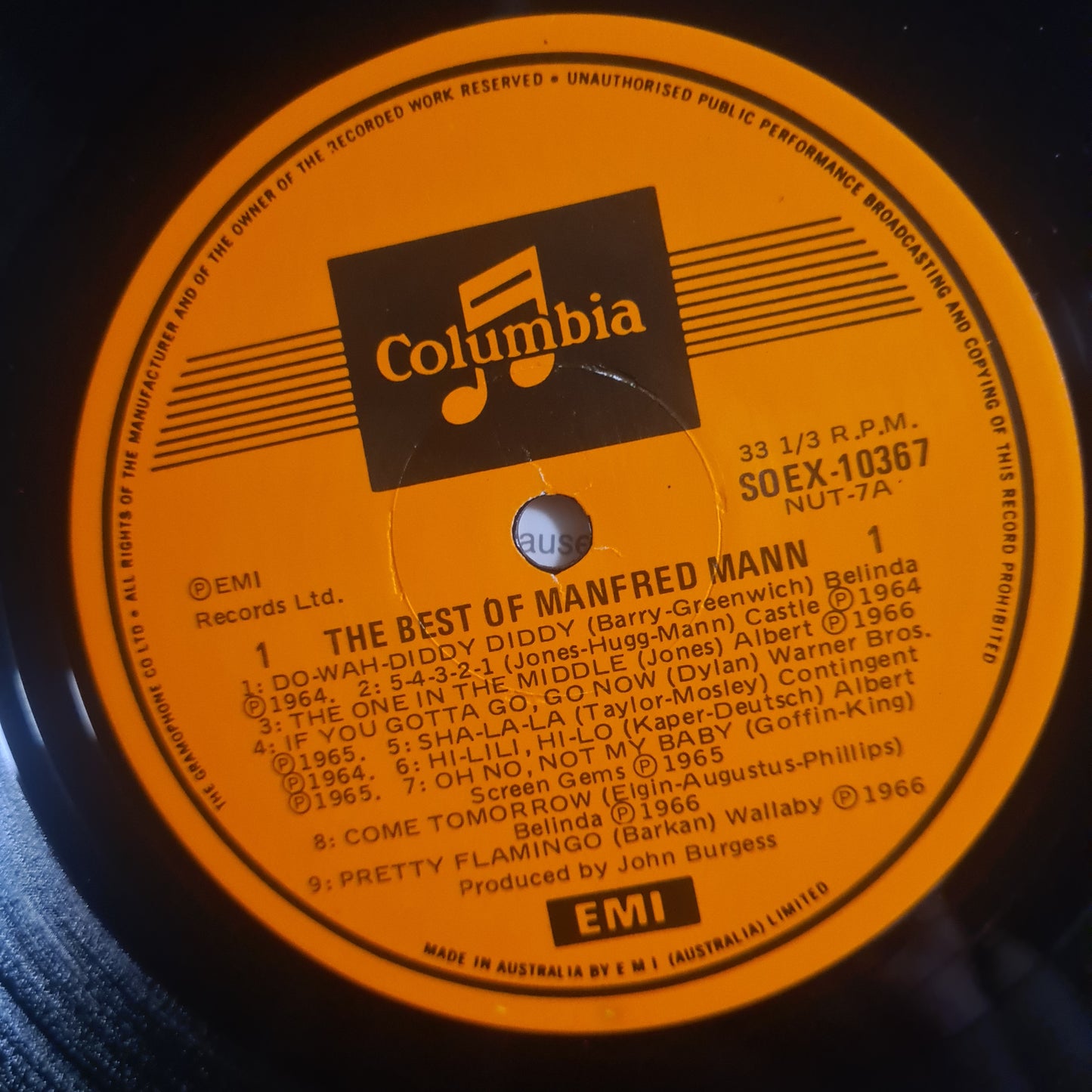 Manfred Mann – The Best of Manfred Mann - 1977 - Vinyl Record LP