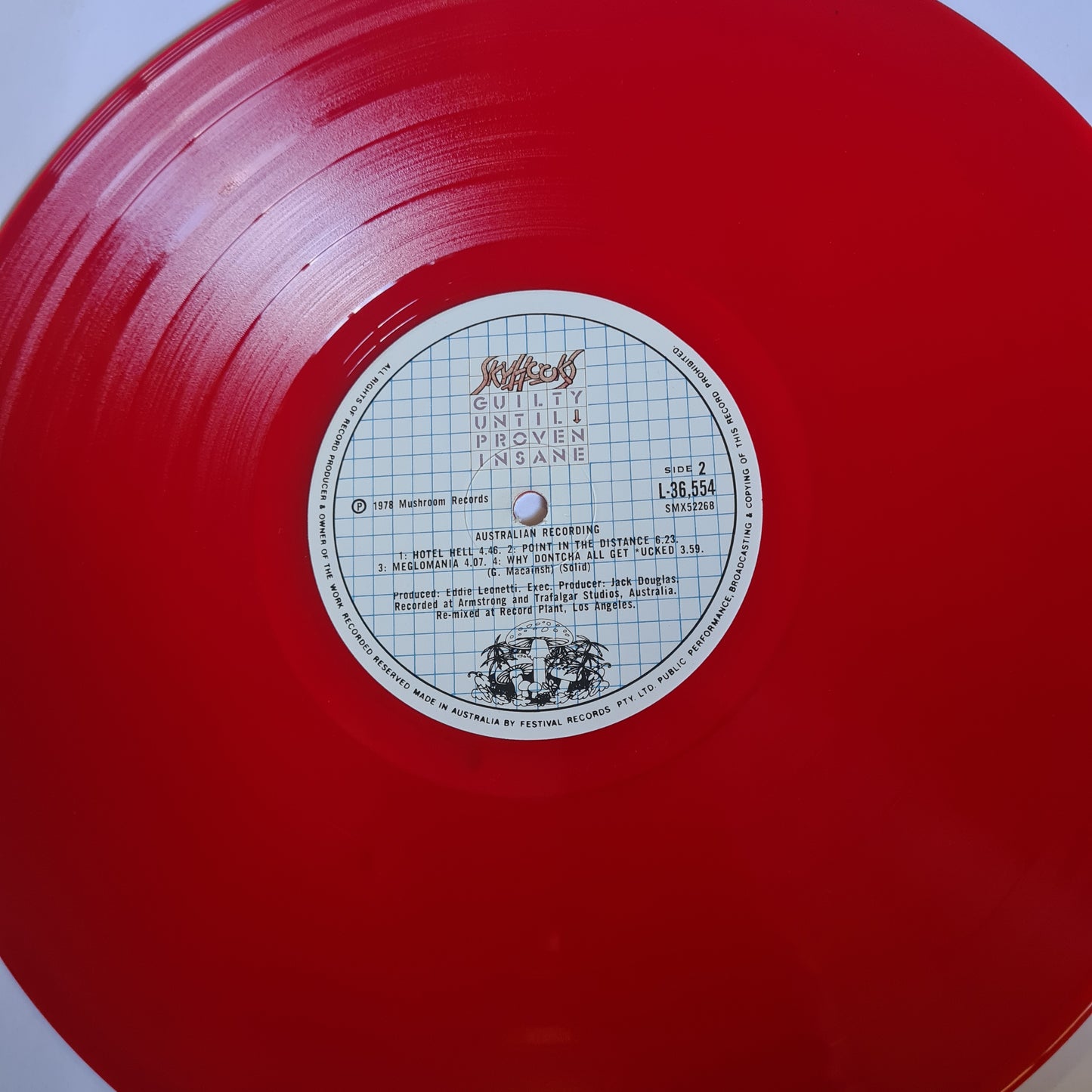 Skyhooks – Guilty Until Proven Insane - 1978 (Limited Edition RED VINYL) - Vinyl Record LP