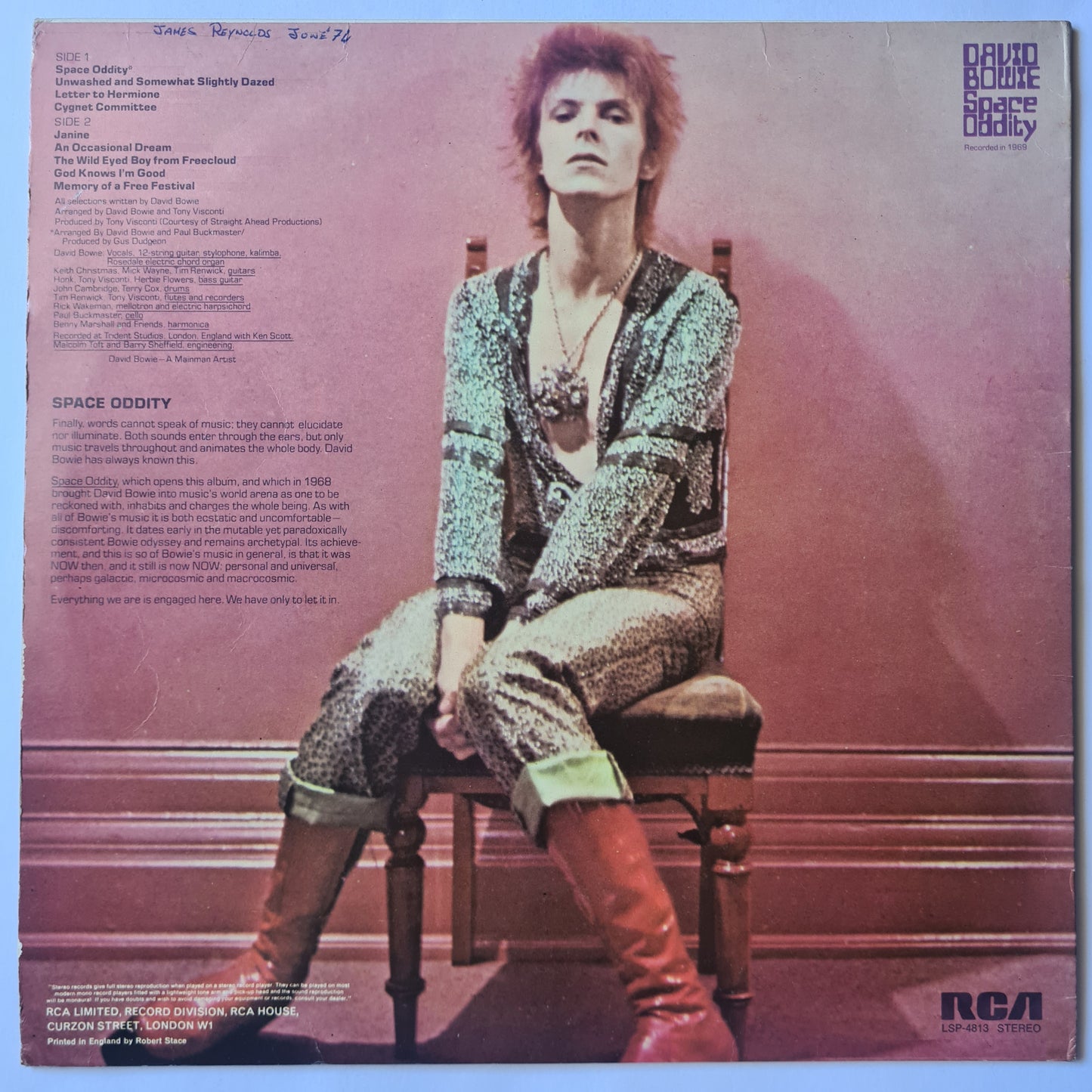 David Bowie – Space Oddity - 1972 (UK Pressing) - Vinyl Record LP