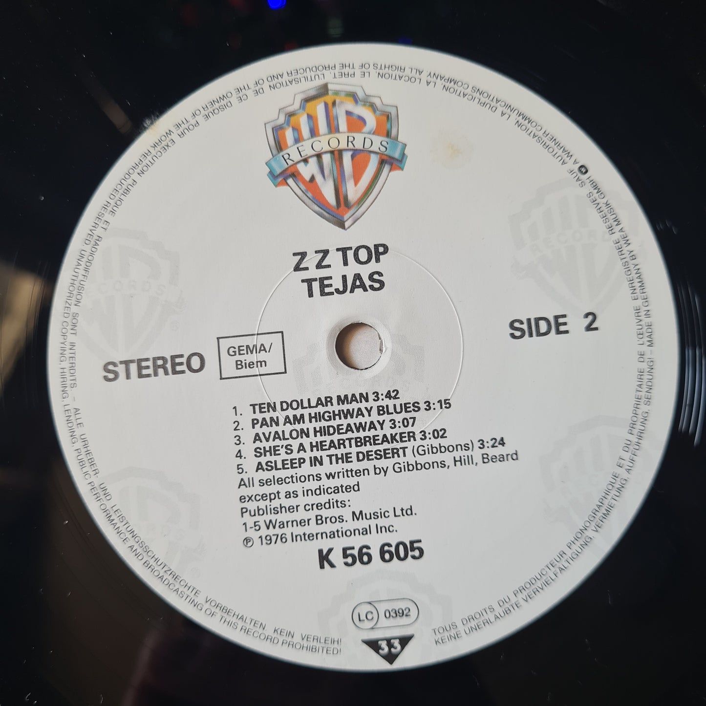 ZZ Top – Tejas - 1980 (European Pressing)- Vinyl Record LP (near mint) Tri Fold Cover