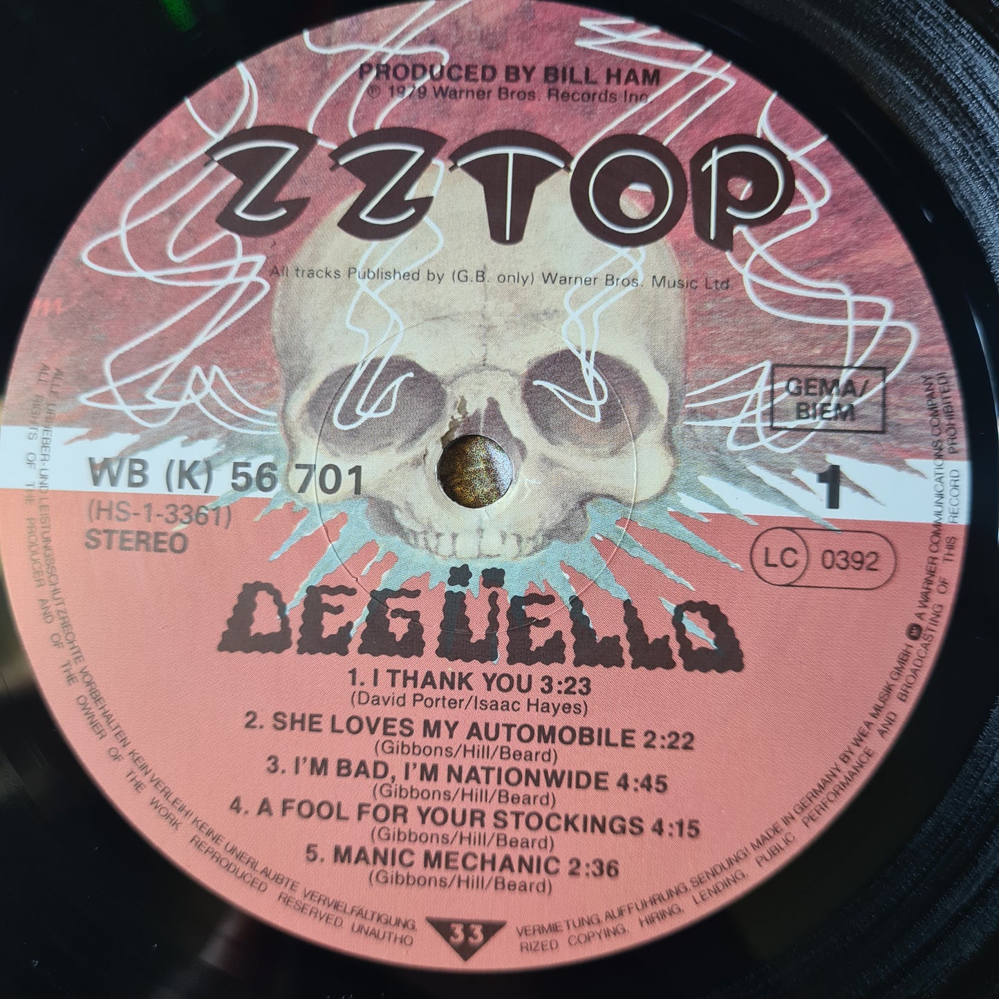 ZZ Top – Degüello - 1979 (1981 German Pressing) - Vinyl Record LP (near mint)